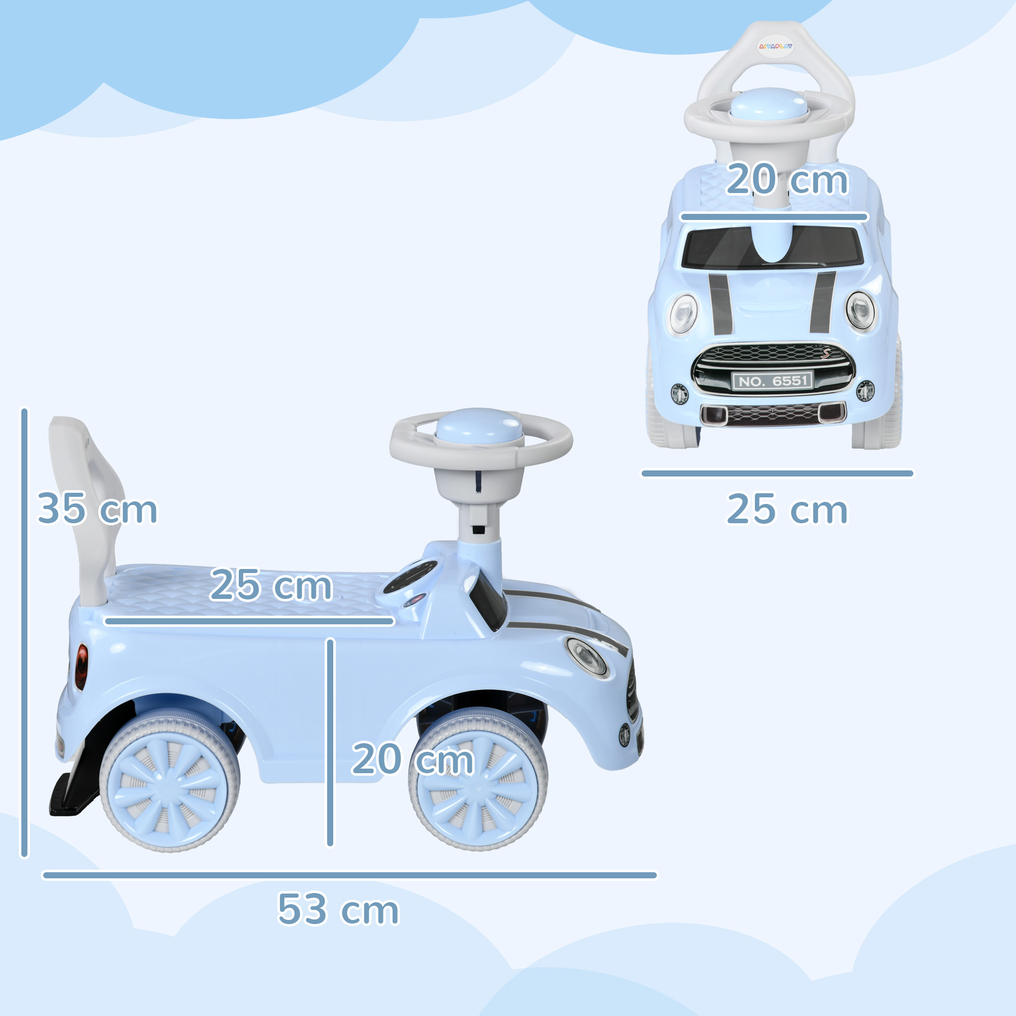 Paspiriamas automobilis mėlynas 2