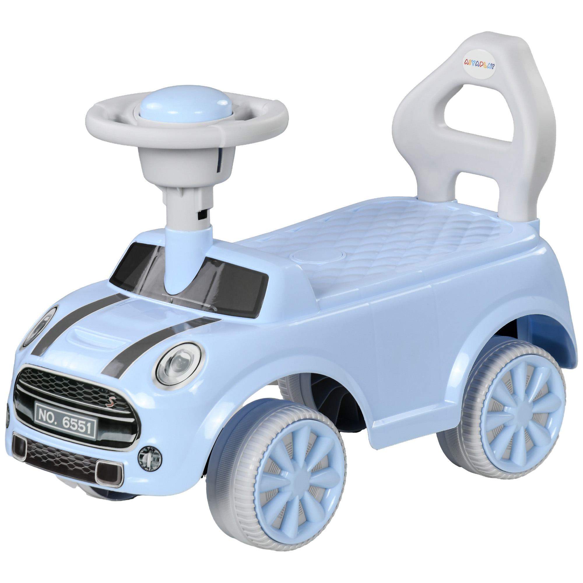 Paspiriamas automobilis mėlynas