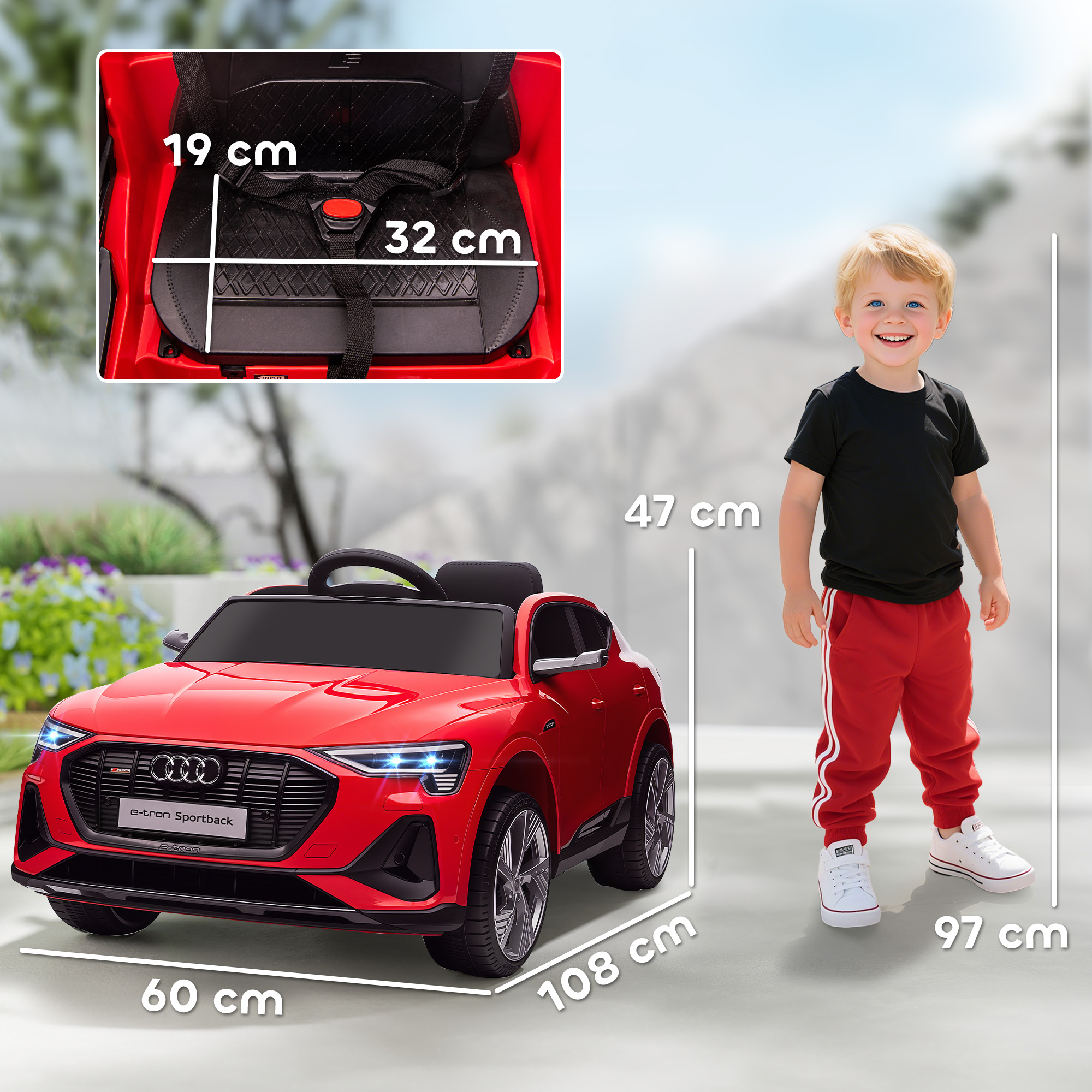 Vaikiškas elektrinis automobilis raudonas 2