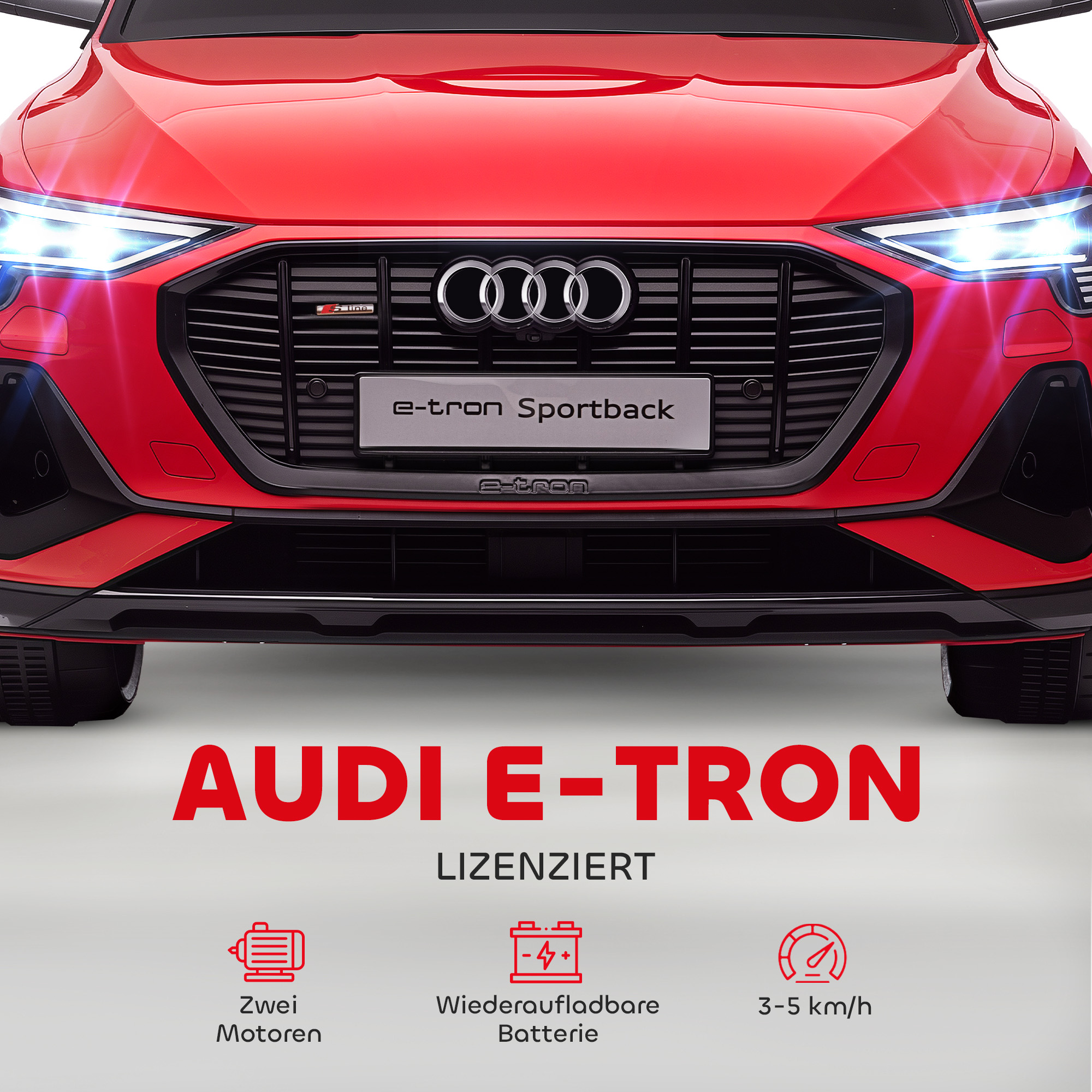 Vaikiškas elektrinis automobilis raudonas 3