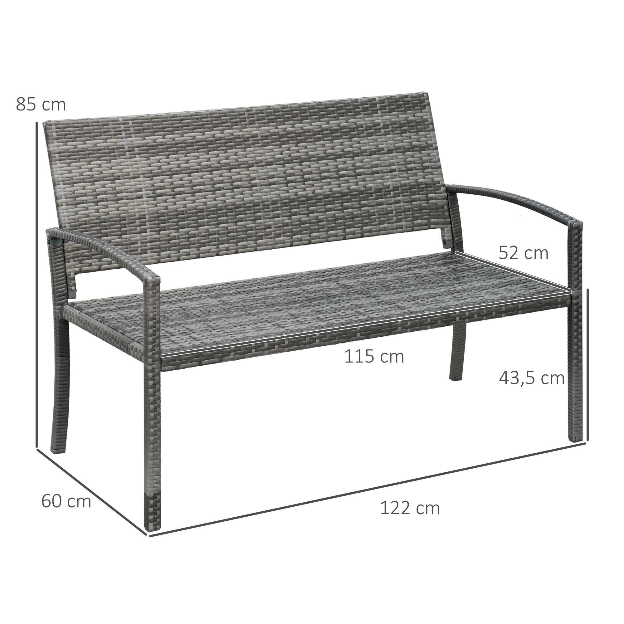 Sodo suoliukas 122 × 60 × 87 cm 2