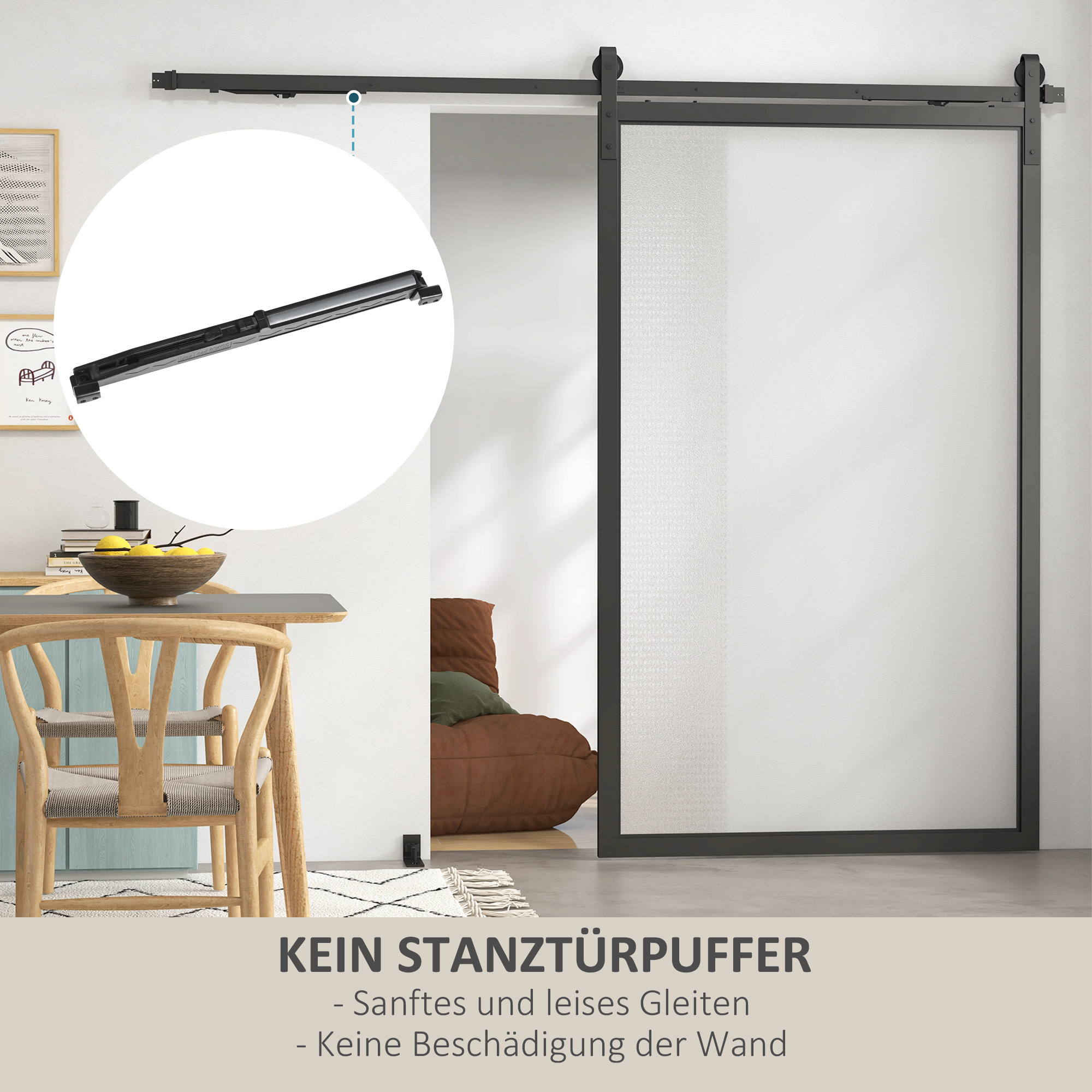 Stumdomų durų komplektas 244 cm 3