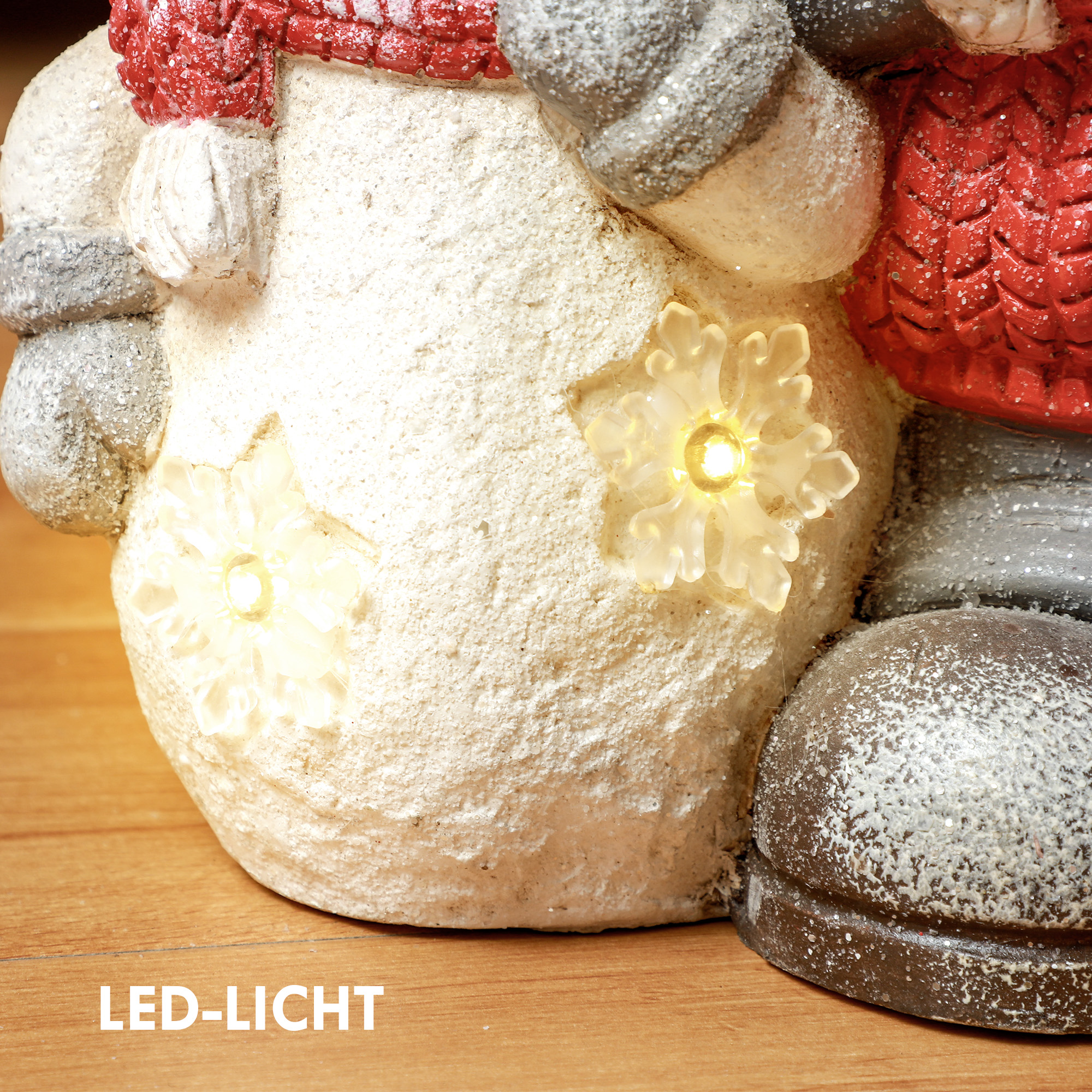 Kalėdinė statulėlė su 4 LED, įvairiaspalvė, 25 × 18 × 45,5 cm 3