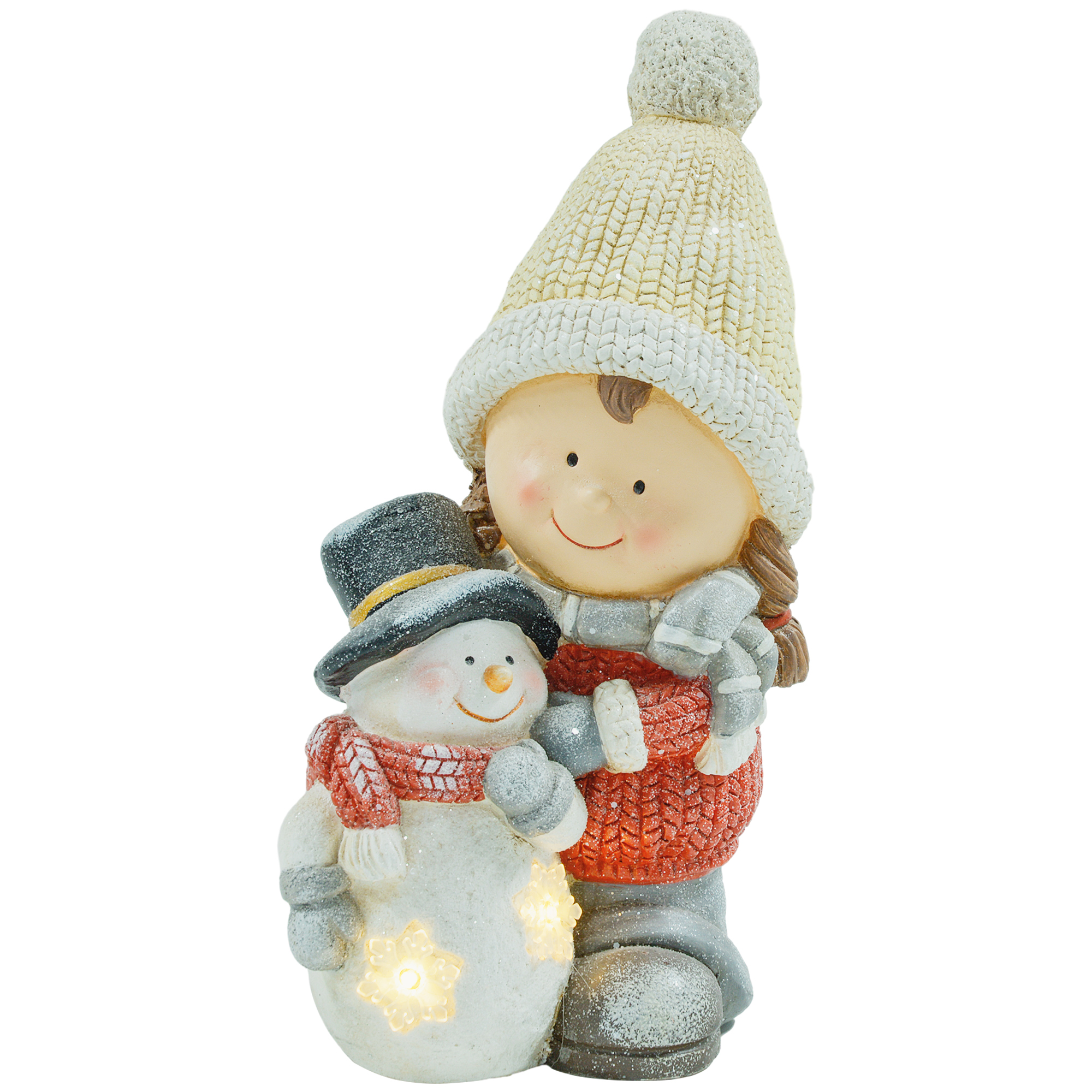 Kalėdinė statulėlė su 4 LED, įvairiaspalvė, 25 × 18 × 45,5 cm