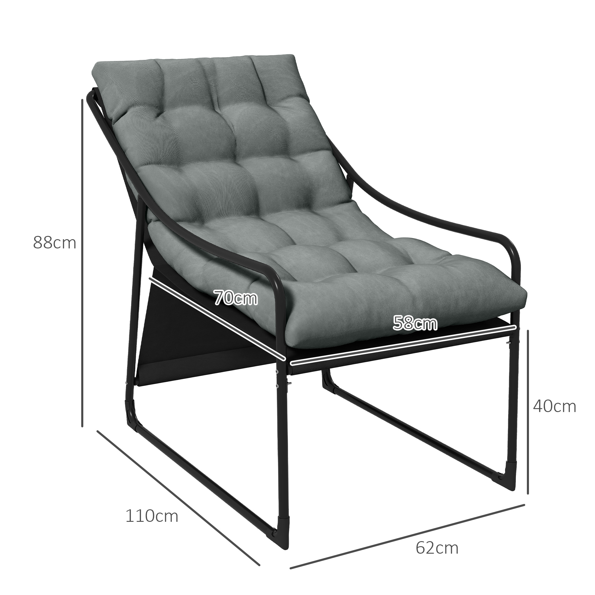 Lauko fotelis 62 × 110 × 88 cm 2