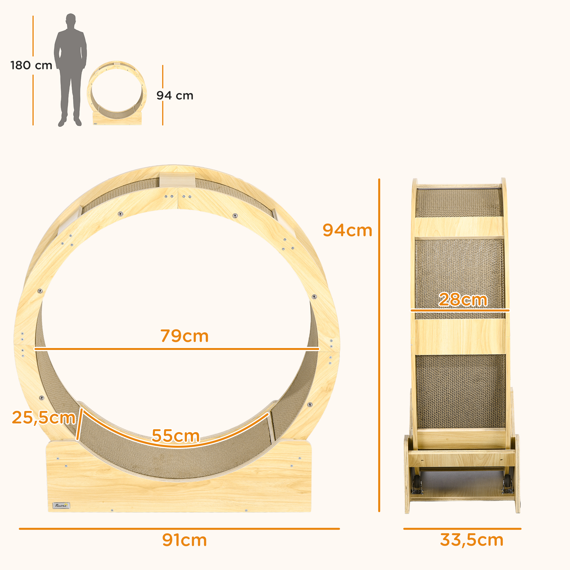 Katinų bėgimo ratas 91 cm 2