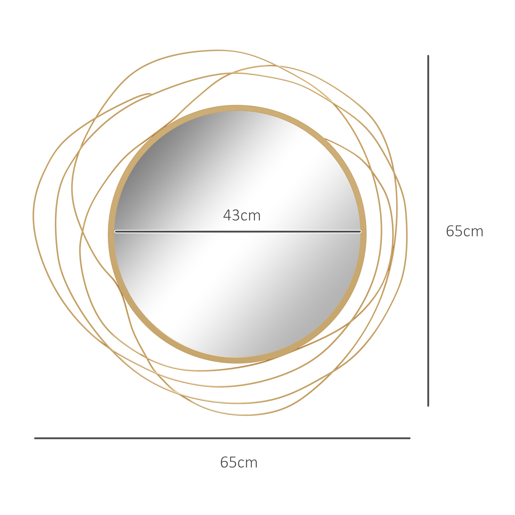 Sienos veidrodis Ø65 cm 2