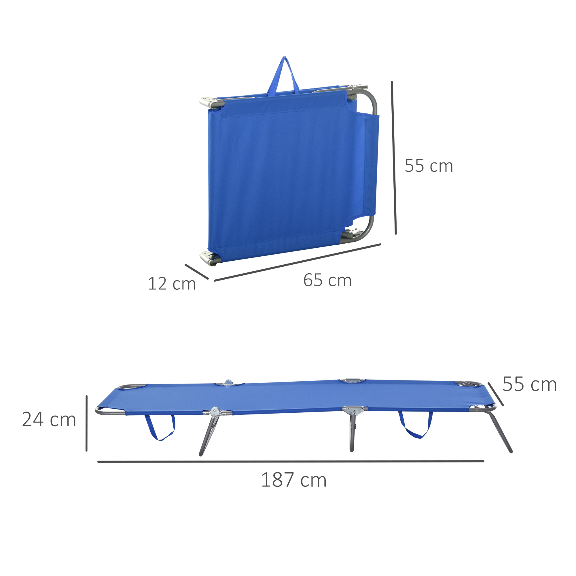 Saulės gultas 187 × 55 × 24 cm 2