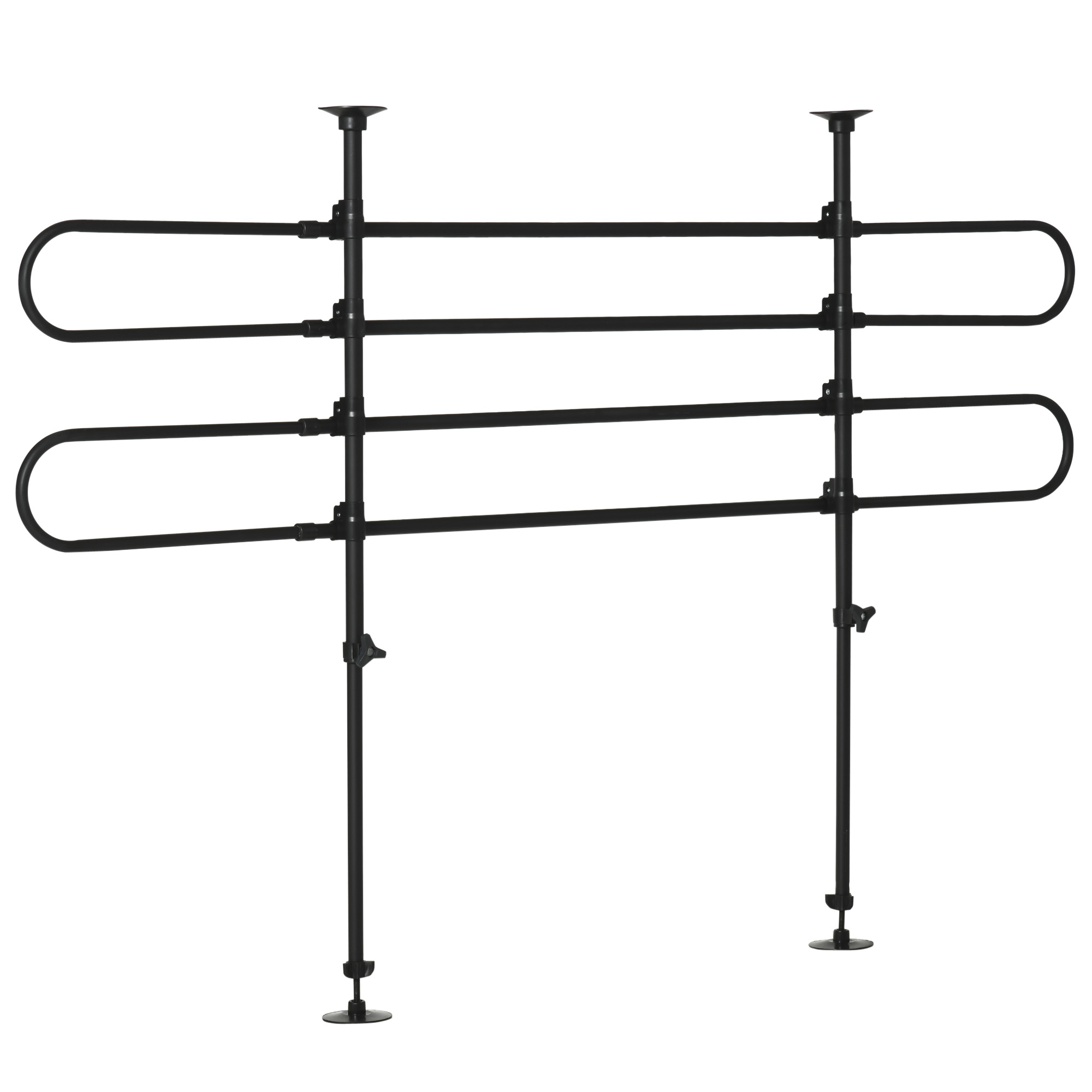 Automobilio skiriamosios grotelės, reguliuojamos, juodos, 60–105 × 87–135 cm