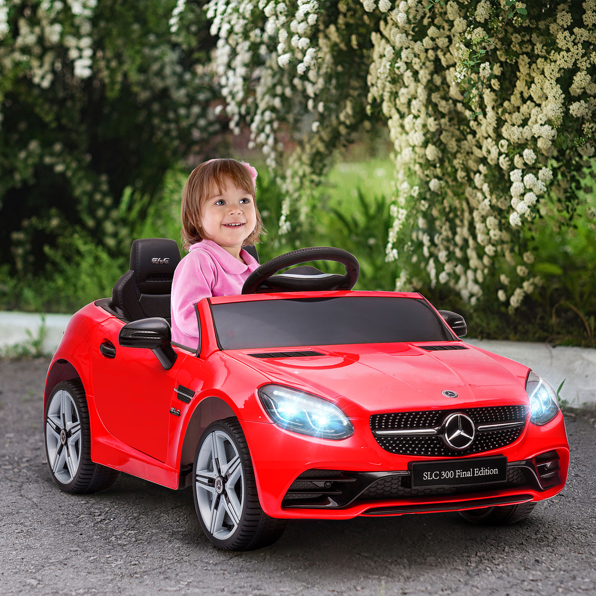 Bērnu elektromobilis ar tālvadības pulti un 12 V dubulto motoru, sarkans, 107 × 62,5 × 44 cm