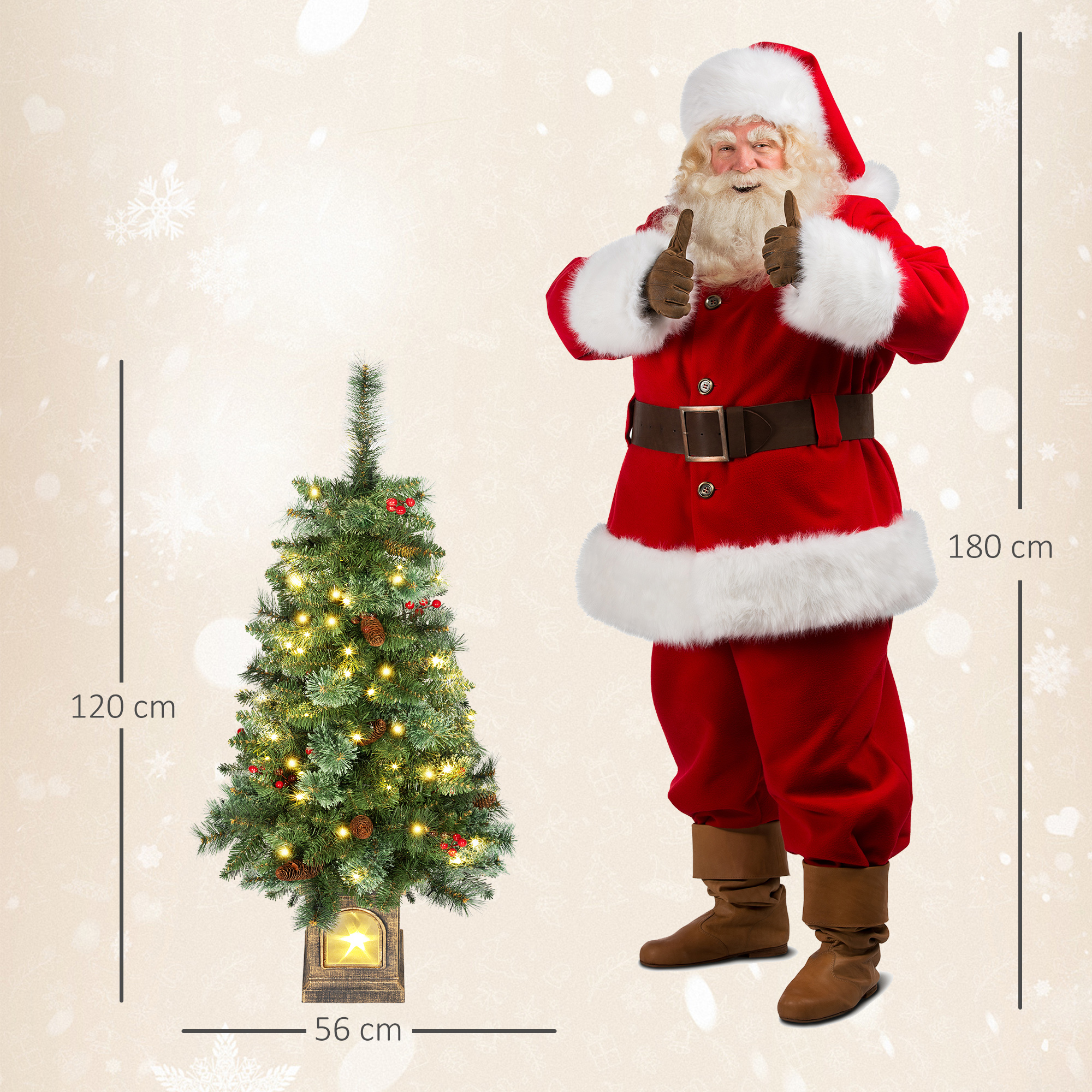 Dirbtinė kalėdinė eglutė su 100 LED ir 8 apšvietimo režimais, žalia, 120 cm 2