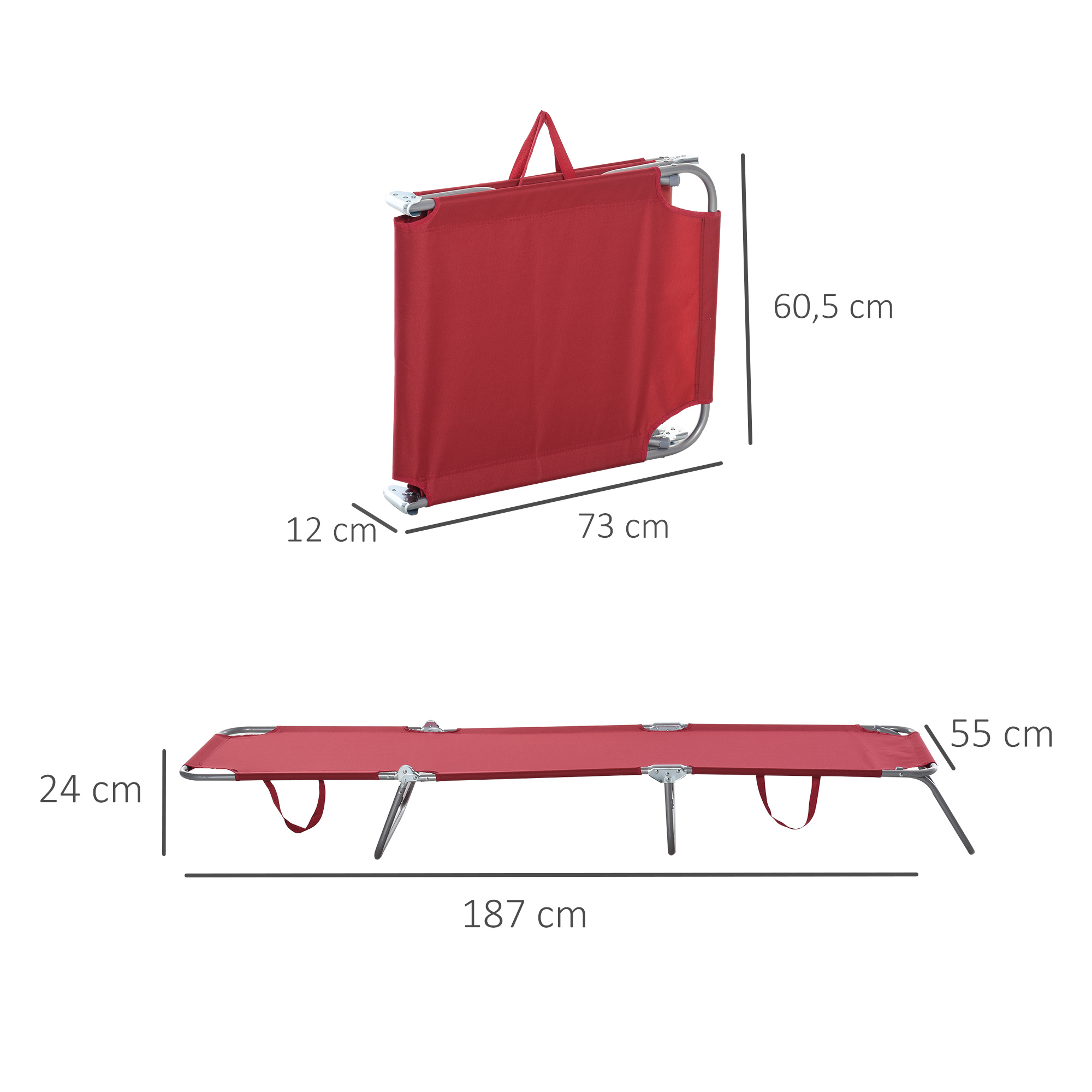 Saulės gultas 187 × 55 × 24 cm 2