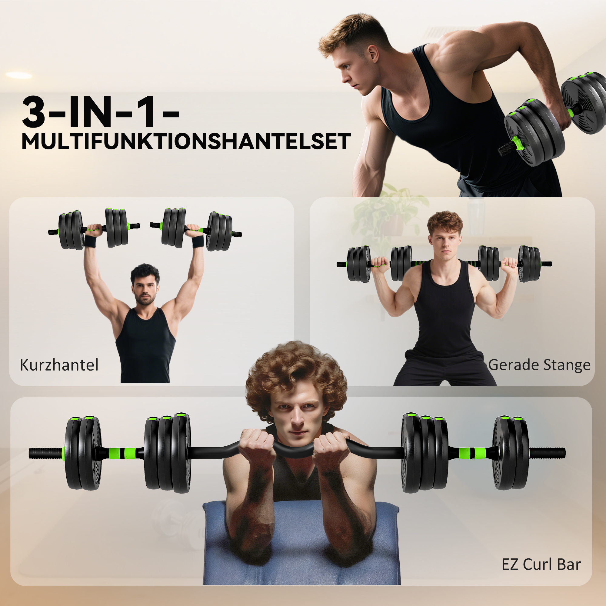 Hantelių rinkinys 20 kg 21 vnt. 3