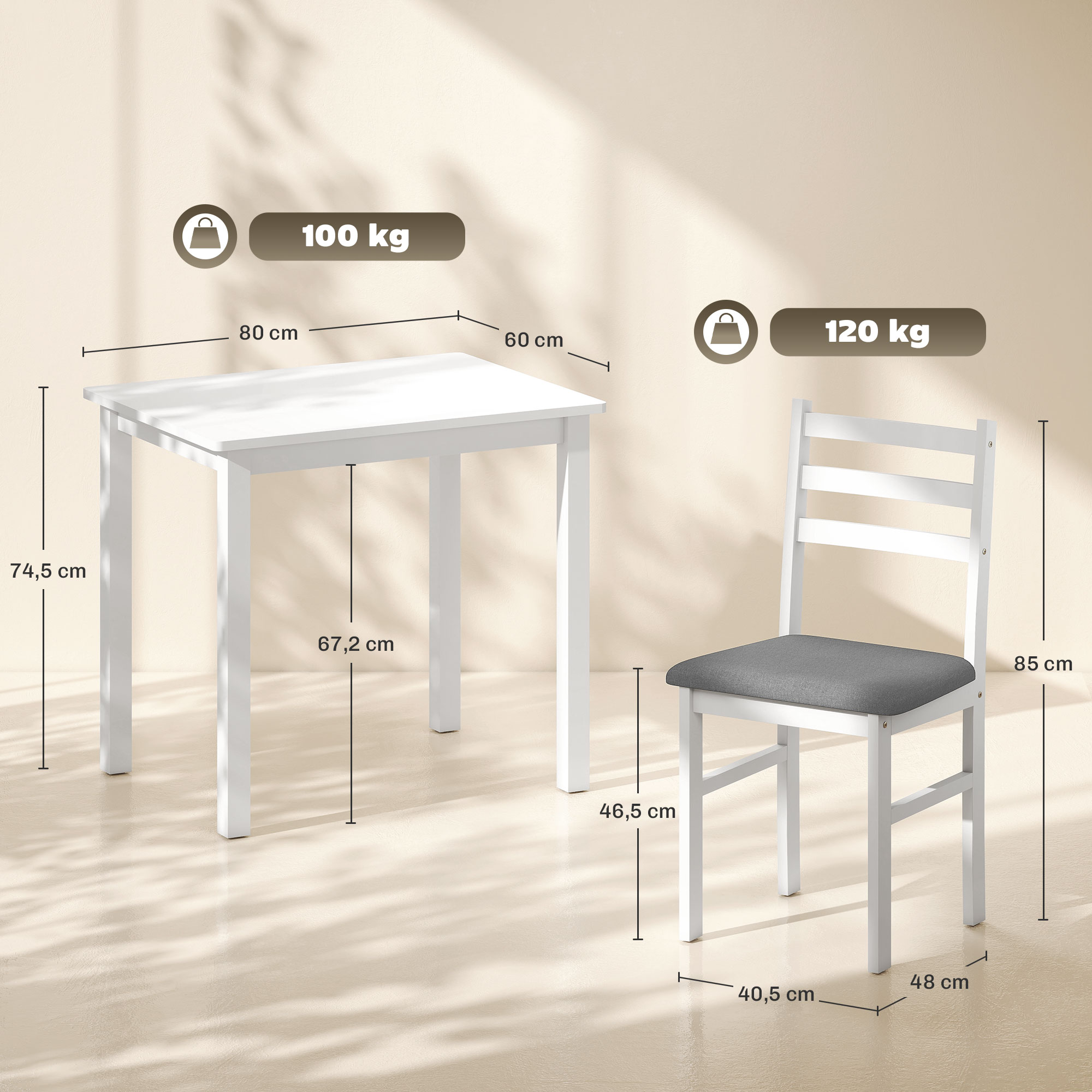 Valgomasis komplektas 80x60 cm 3 vnt. 2