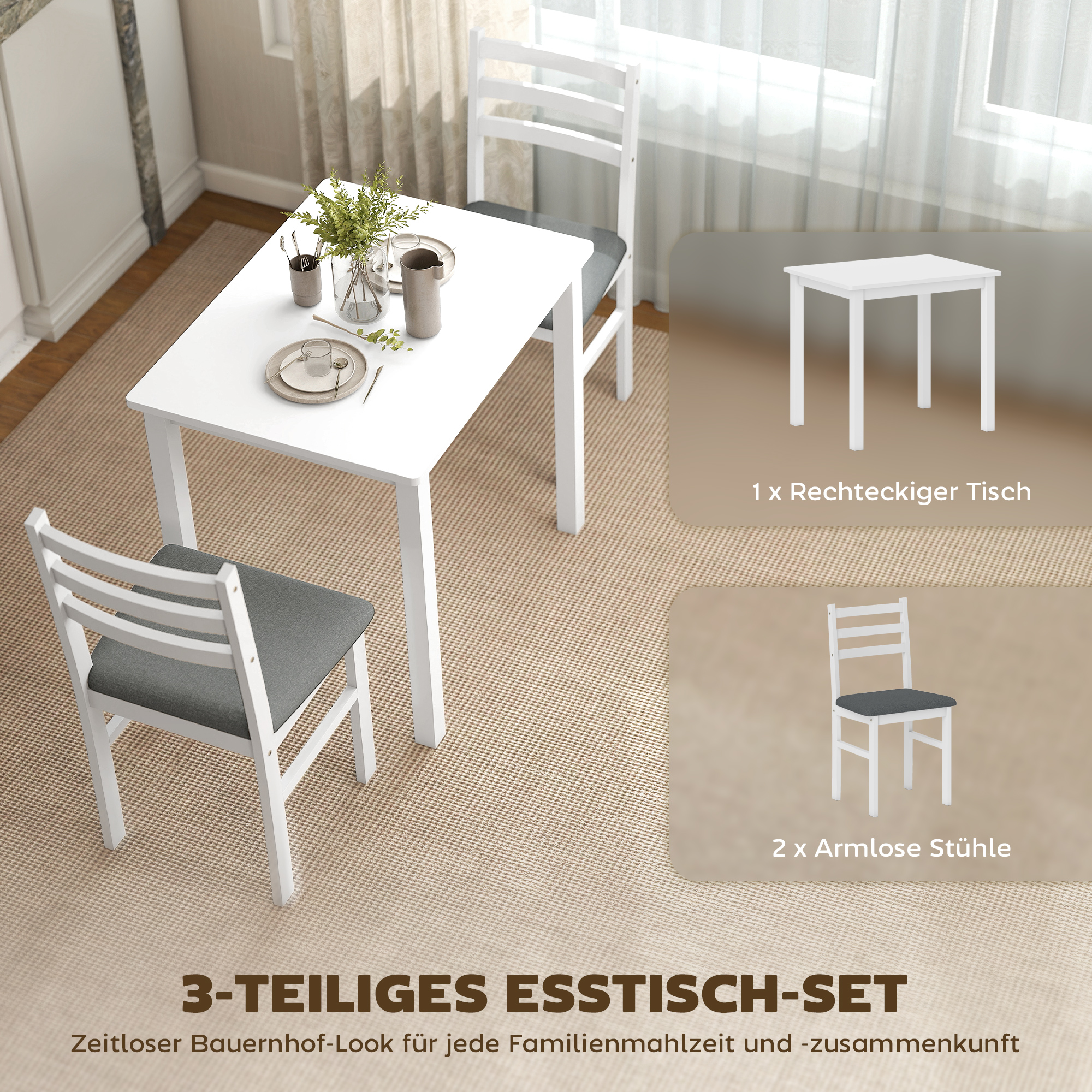 Valgomasis komplektas 80x60 cm 3 vnt. 3