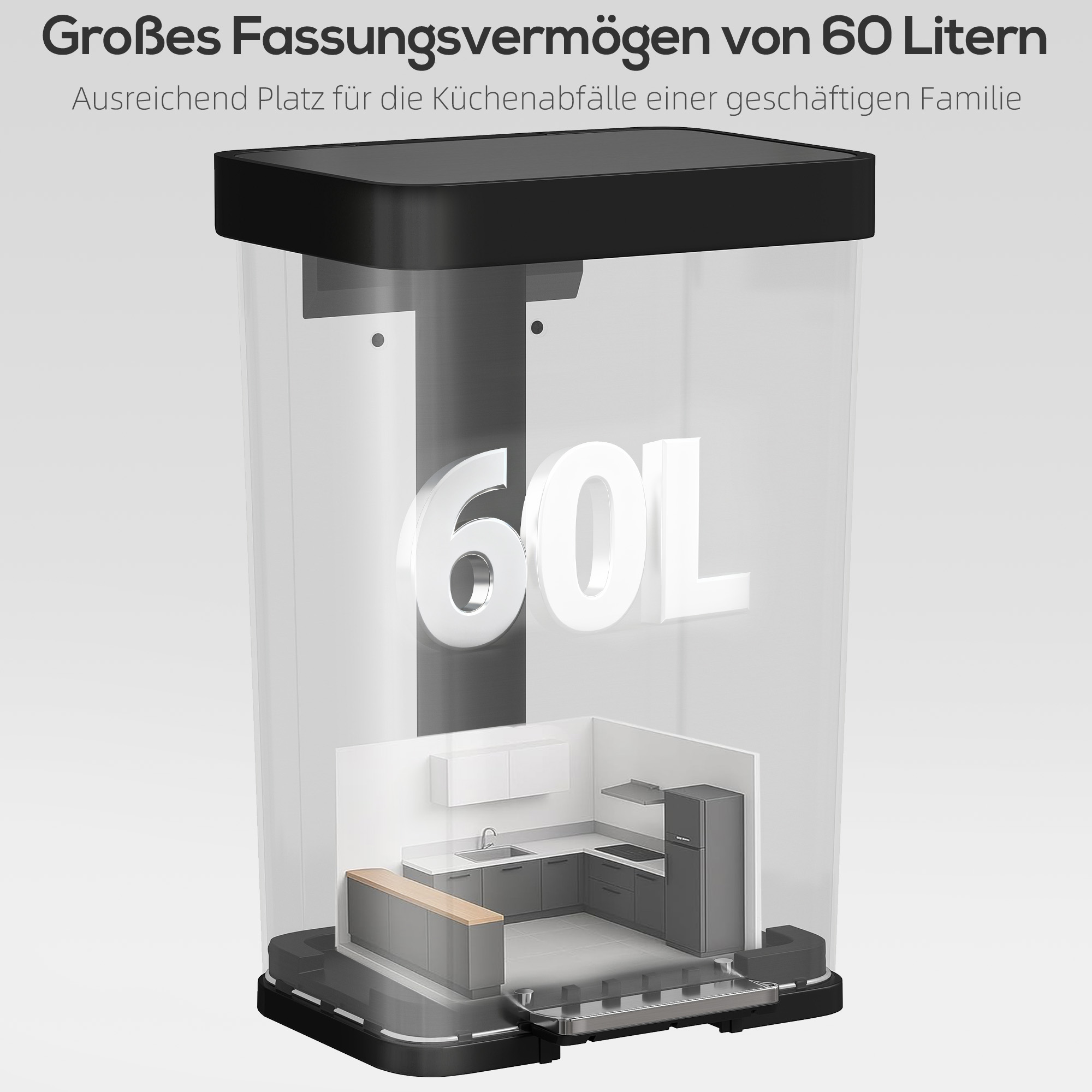 Šiukšliadėžė 60 l 3