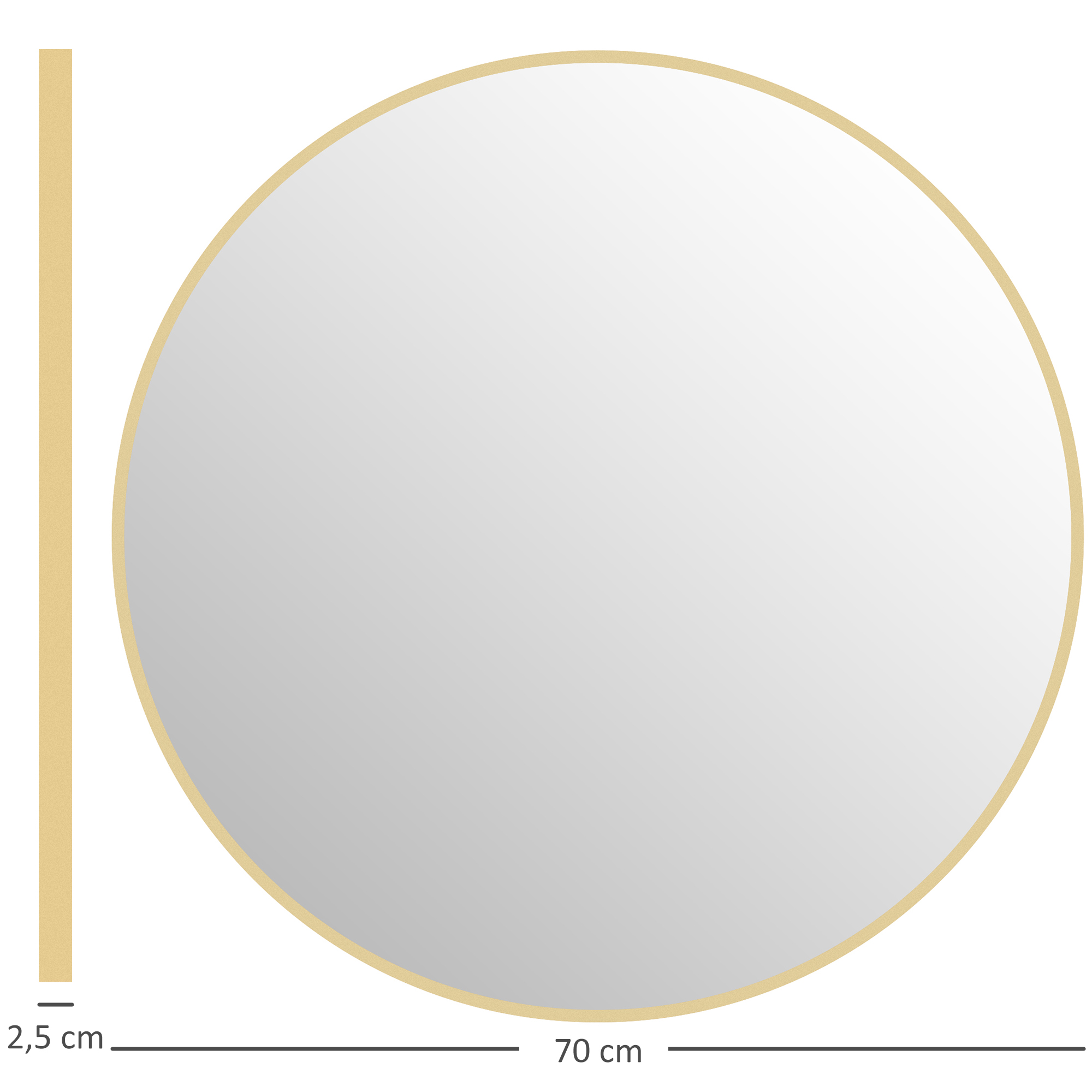 Vonios veidrodis Ø70 cm 2