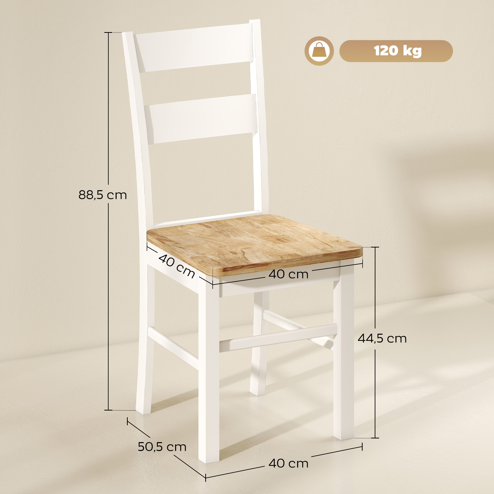 Kėdė 40 x 50.5 x 88.5 cm 2 vnt. 2