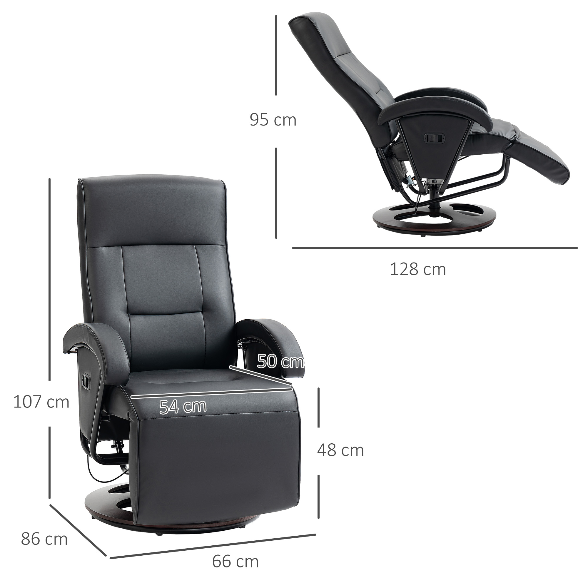 Sukamasis fotelis Juodas 2