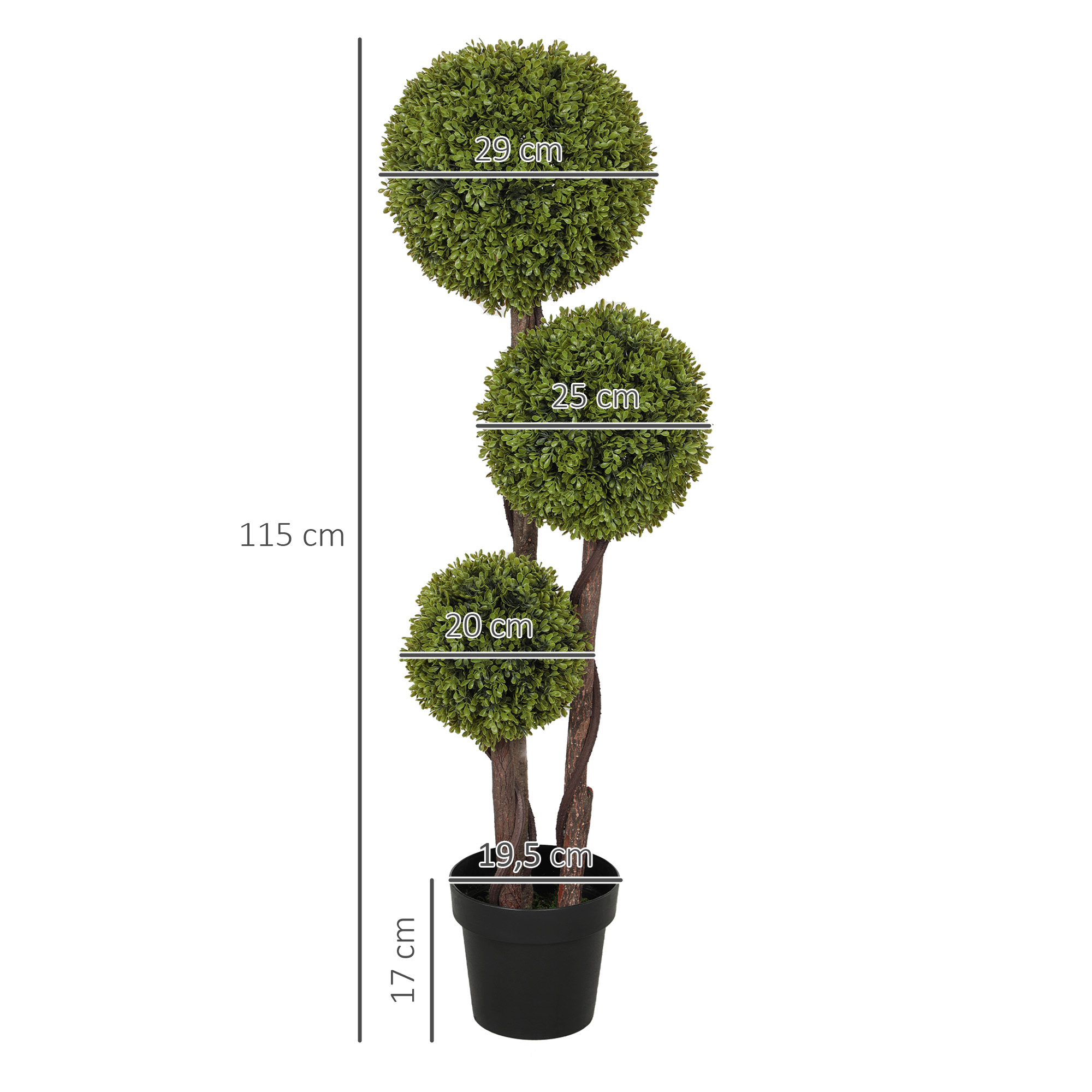 Dirbtinis buksmedis 115 cm 2