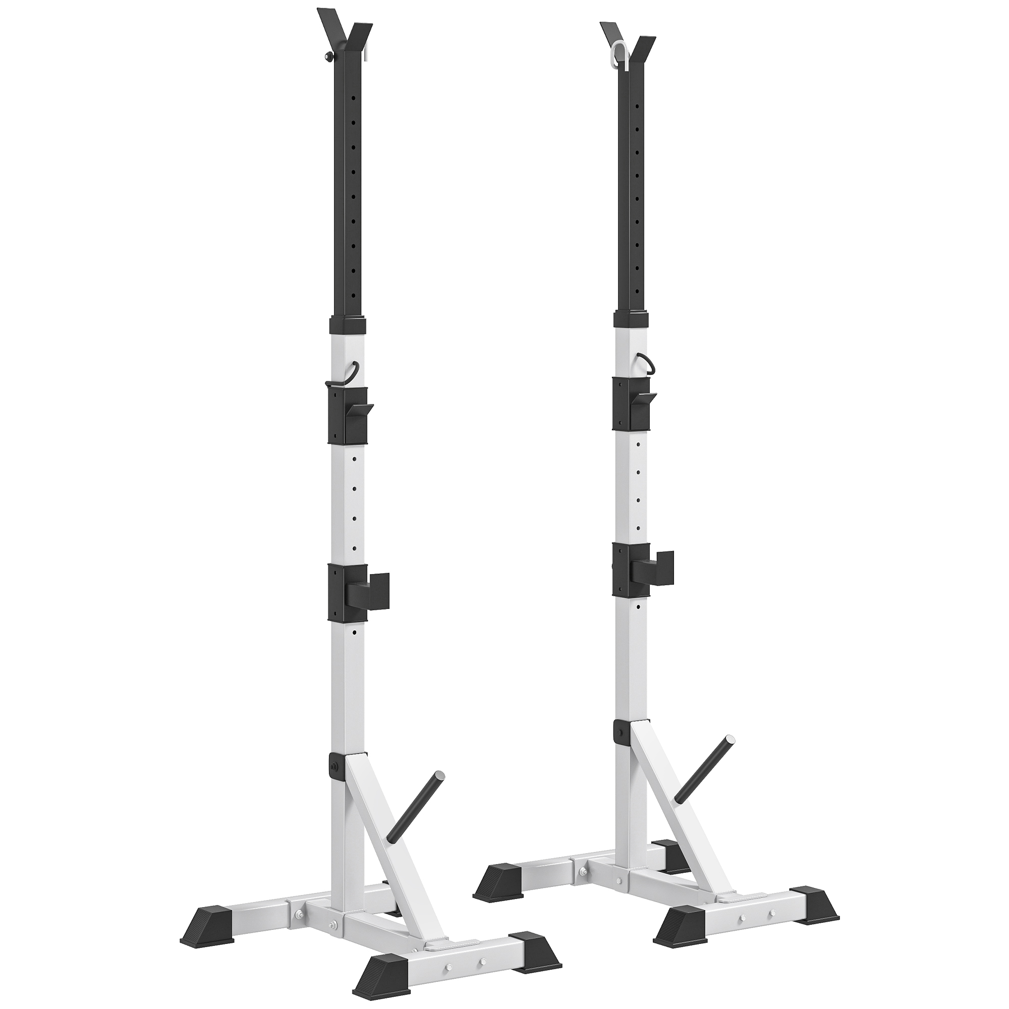 Stieņu statīvi, 3 līmeņu, regulējama augstuma, sudraba un melnās krāsās, 136–176 cm, 2 gab.