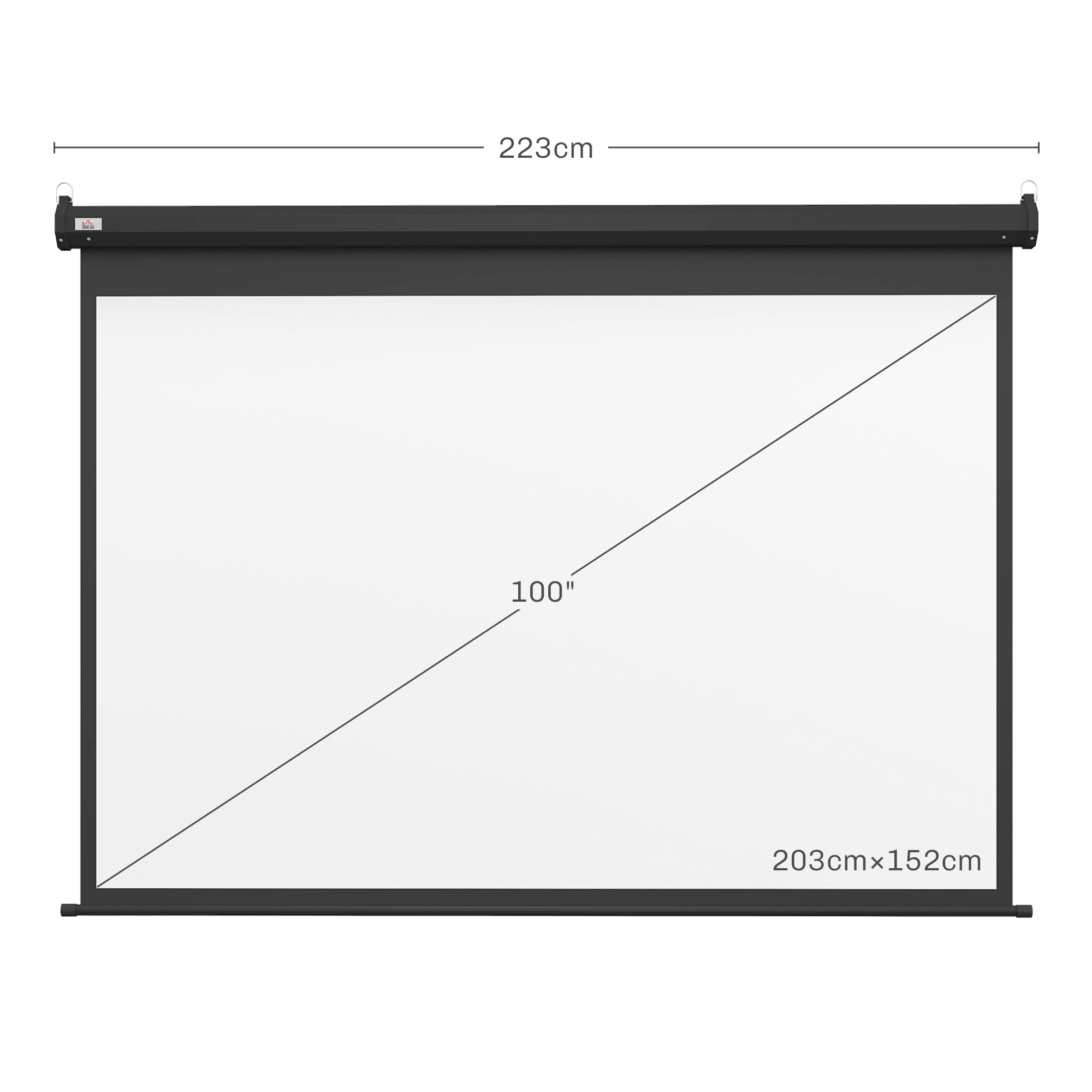 Projektoriaus ekranas 203 × 152 cm 2