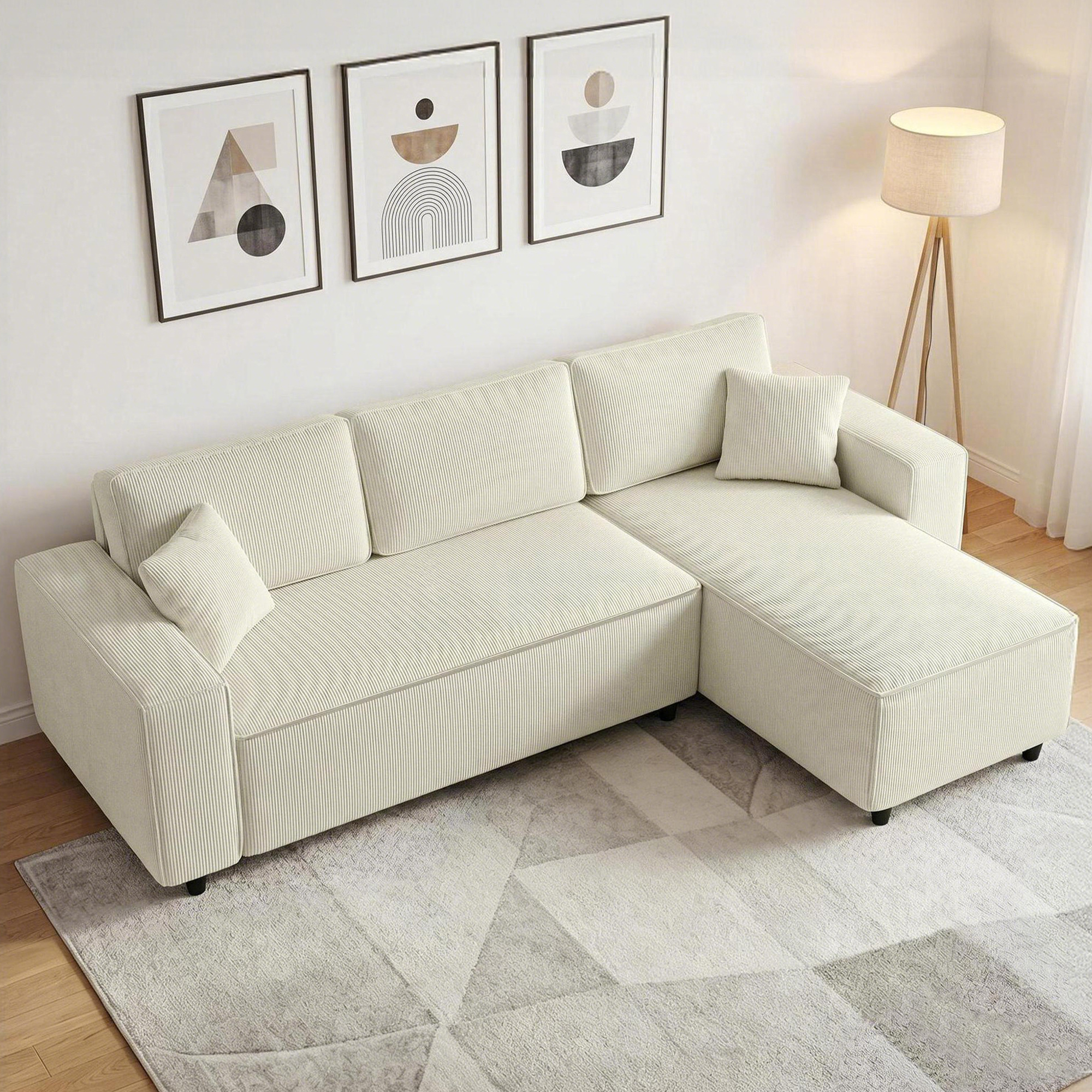 Kampinė sofa 241 x 153 x 83 cm