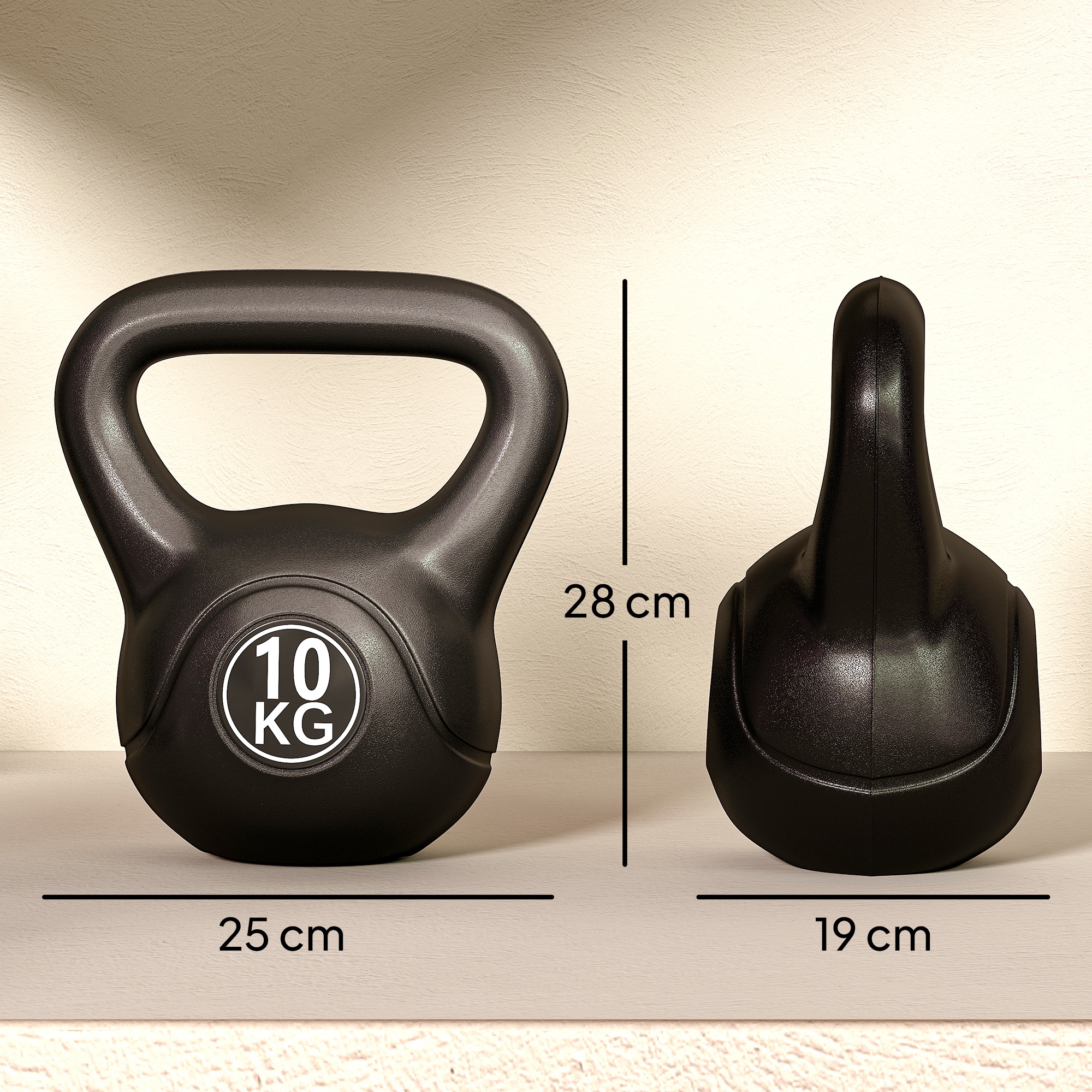 Svarmuo su smėlio užpildu, 10 kg, juodas, 25 × 19 × 28 cm 2