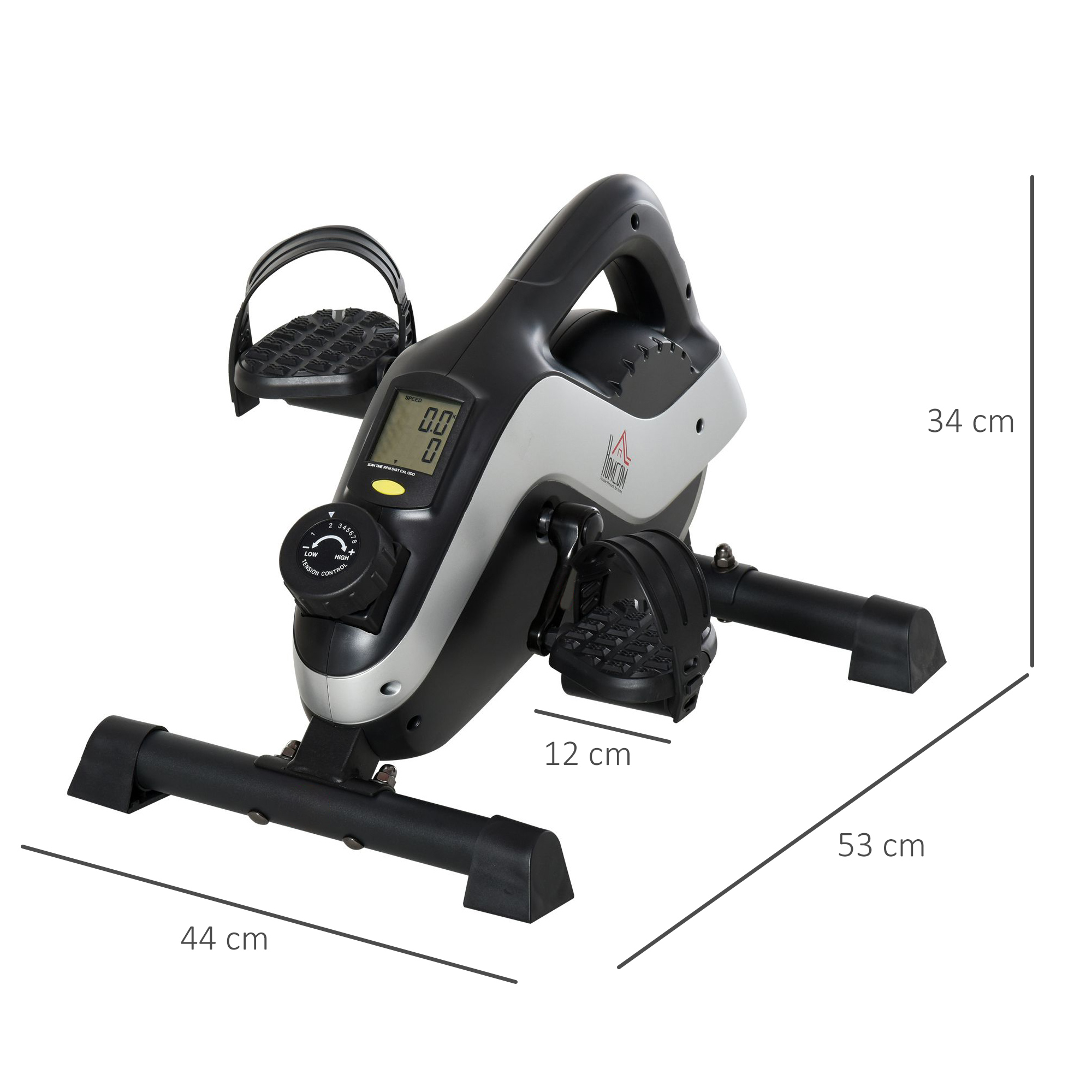 Mini pedalinis treniruoklis juodas ir sidabrinis 2