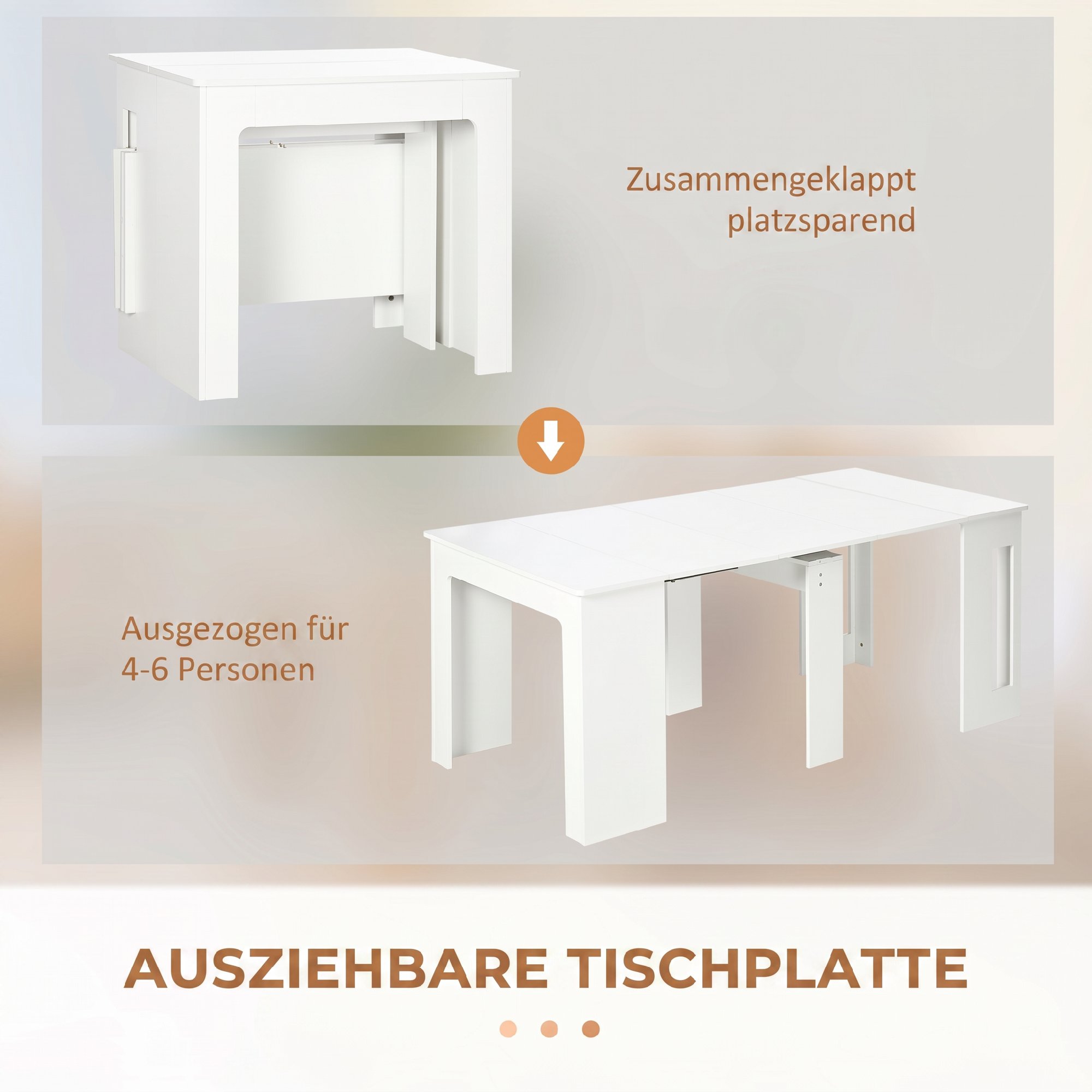 Ištraukiamas valgomasis stalas 60–180 x 85 x 75 cm 3
