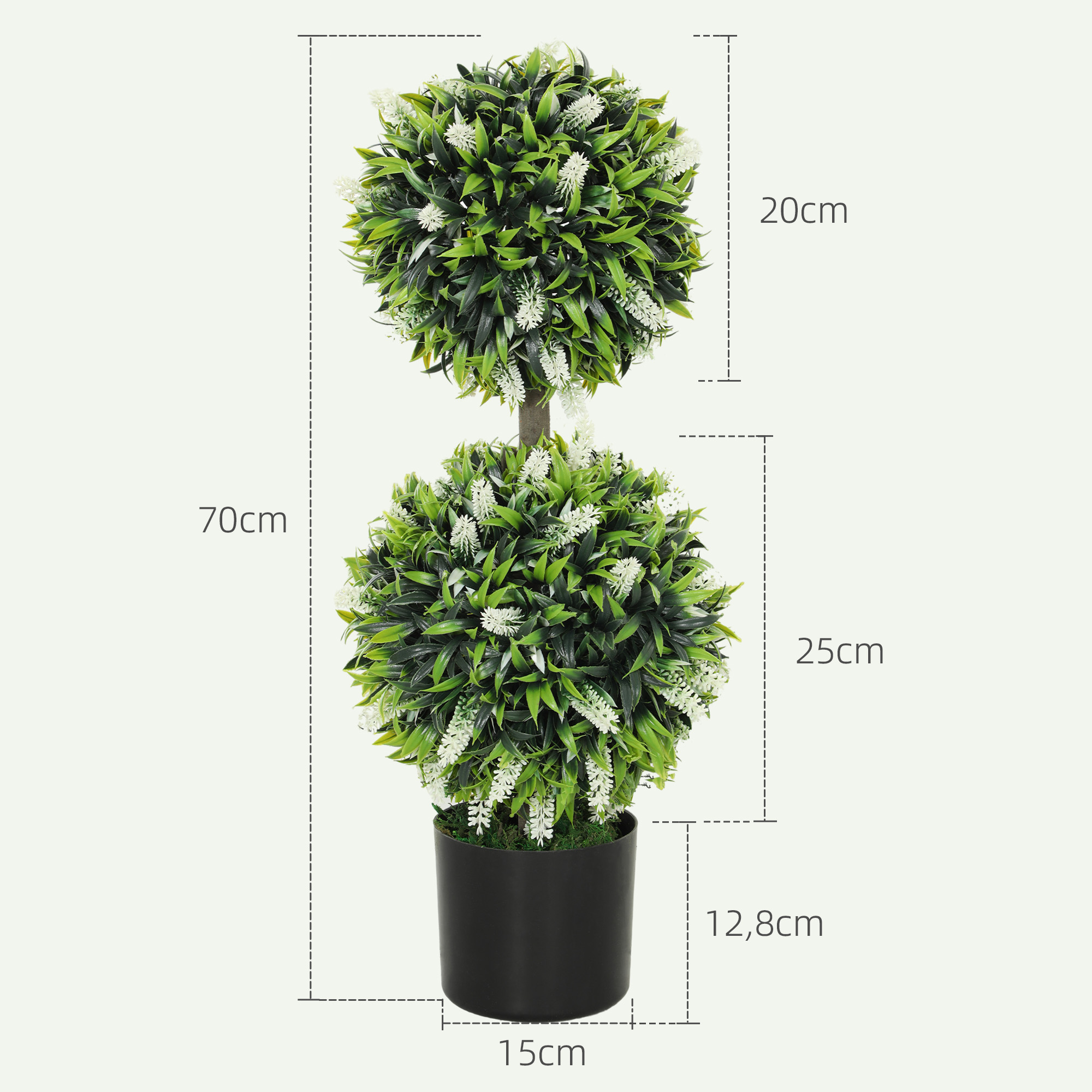 Dirbtinis levandų medelis 70 cm 2