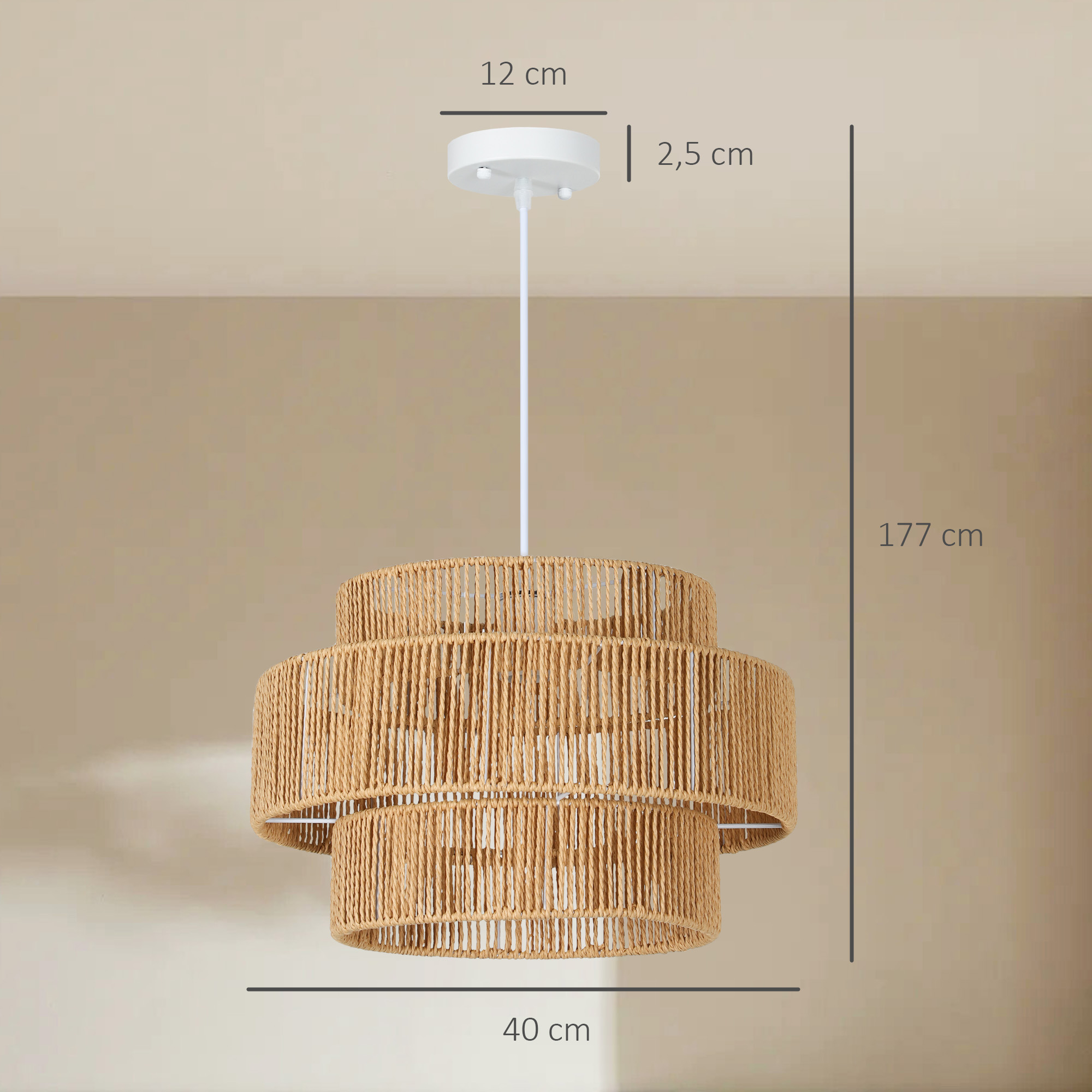 Pakaramā lampa 40 × 40 × 177 cm 2