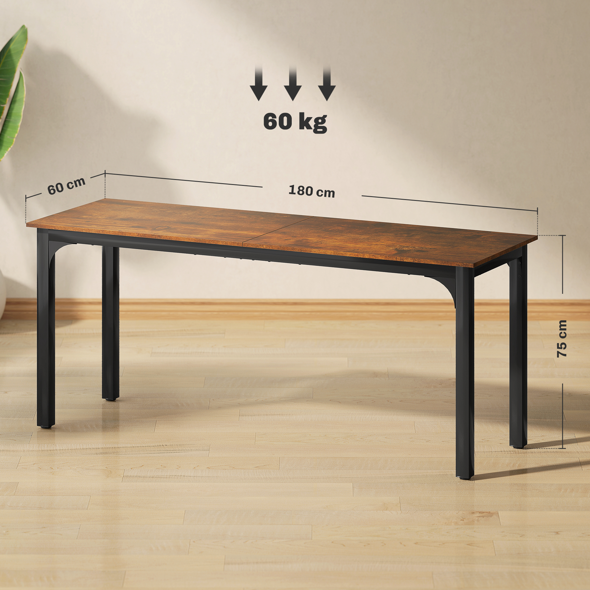Kompiuterinis stalas 180 x 60 x 75 cm 2