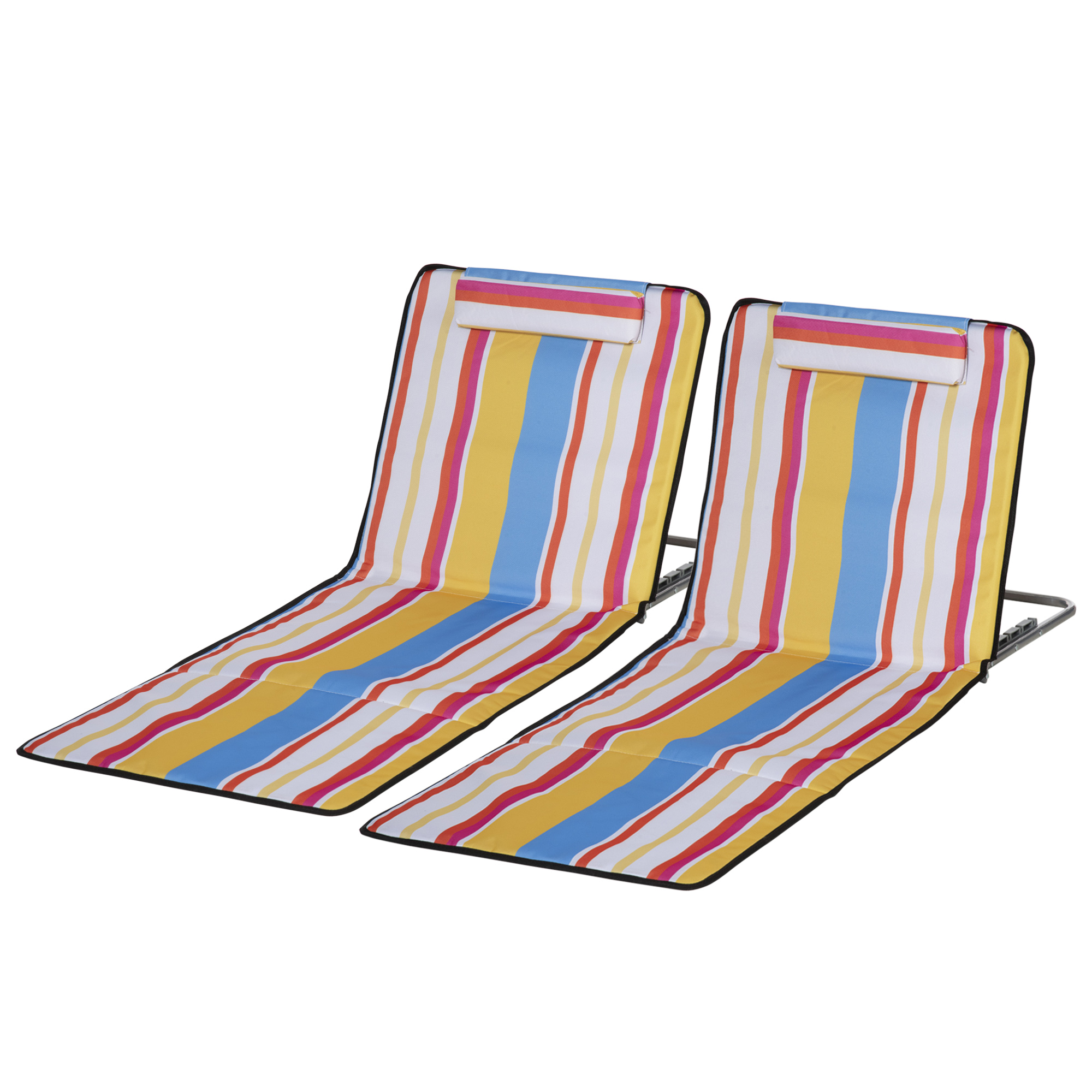 Paplūdimio gultas 124 x 53 x 35-45 cm 2 vnt.