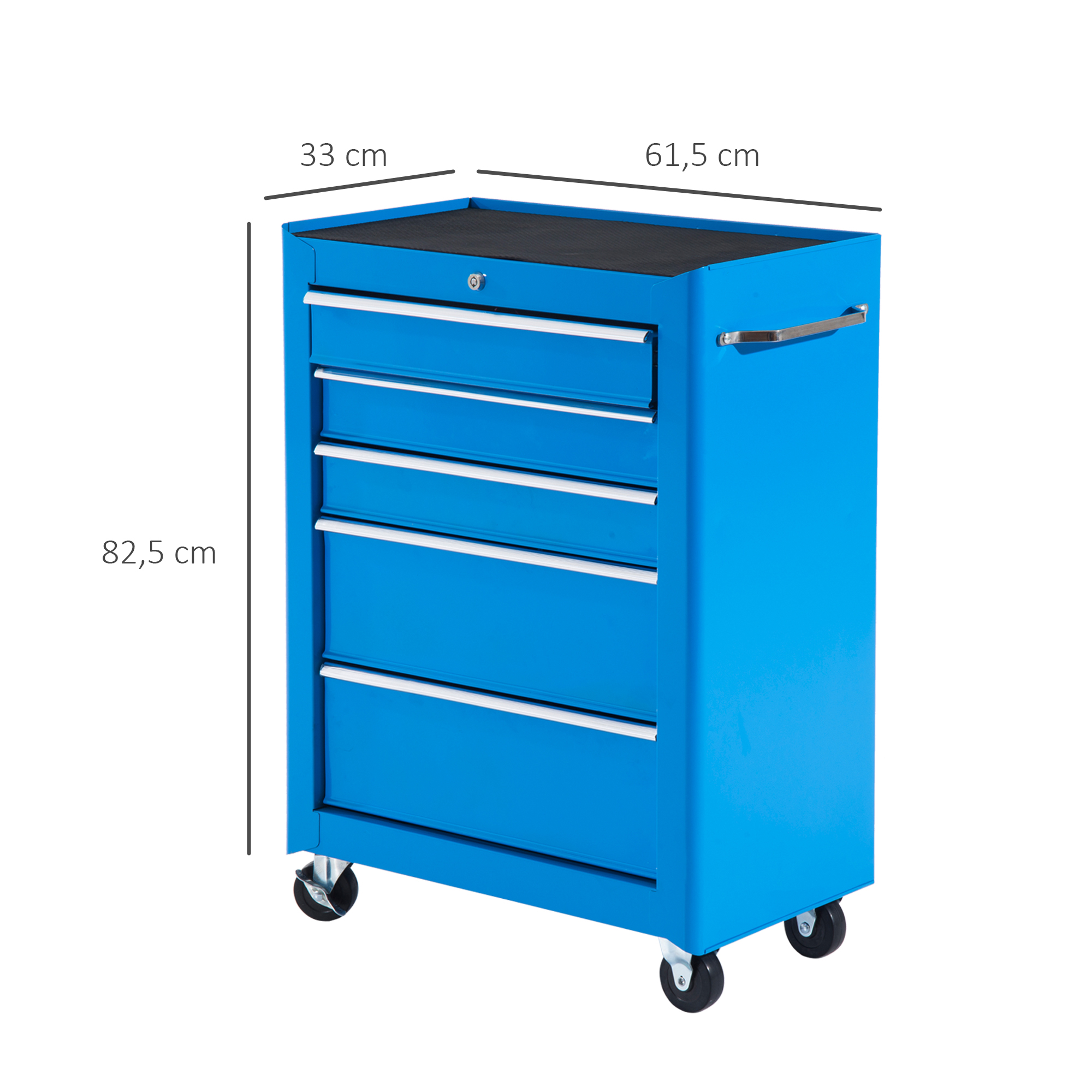 Įrankių vežimėlis 5 stalčiai 2