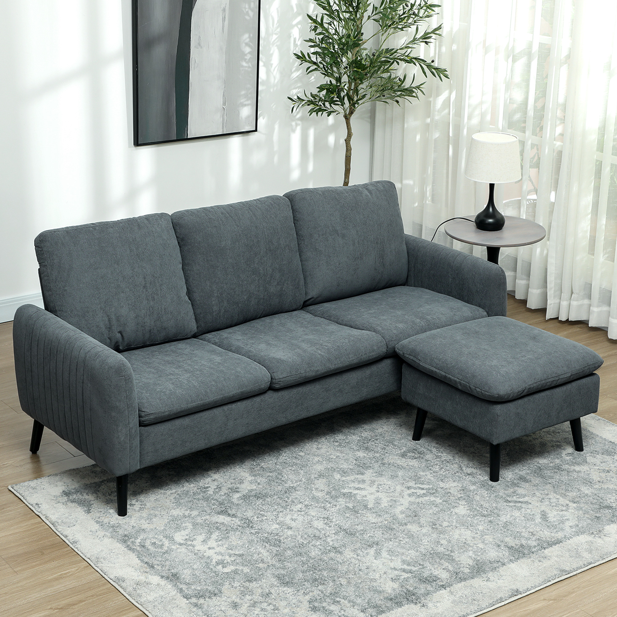 Kampinė sofa 196 x 140 x 88 cm