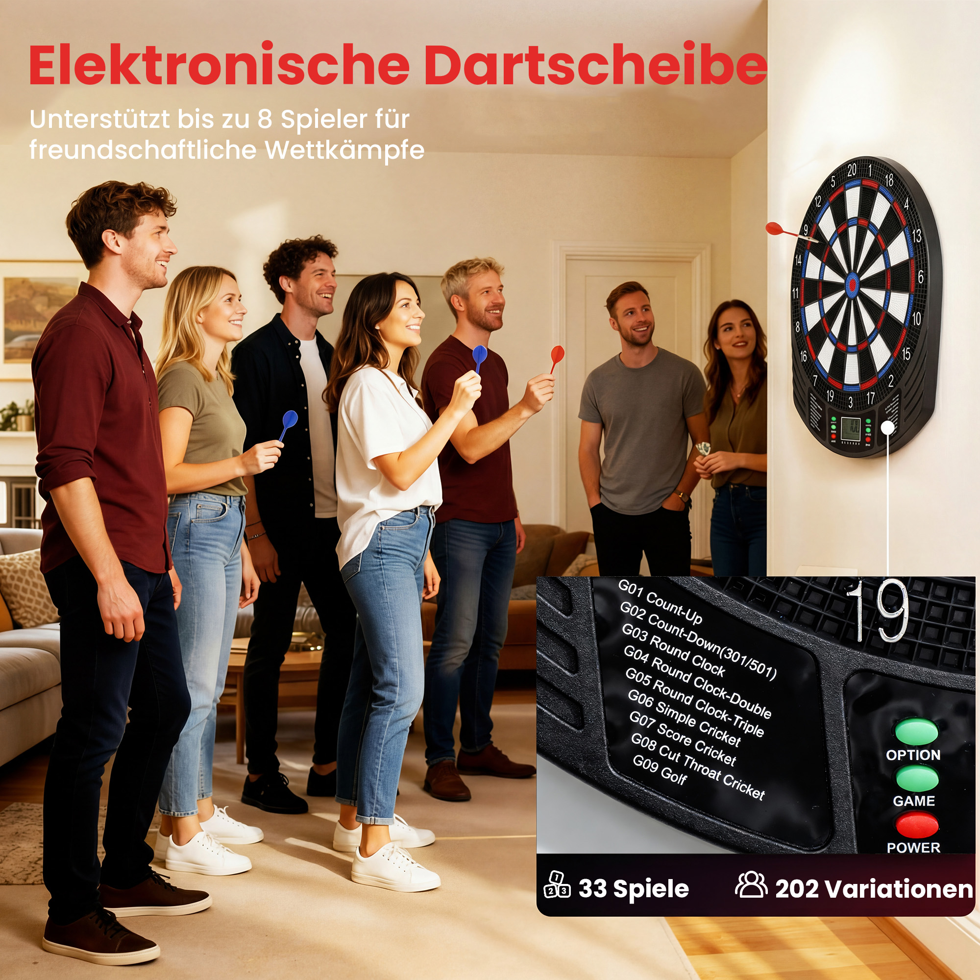 Elektroninė smiginio lenta įvairiaspalvė 3