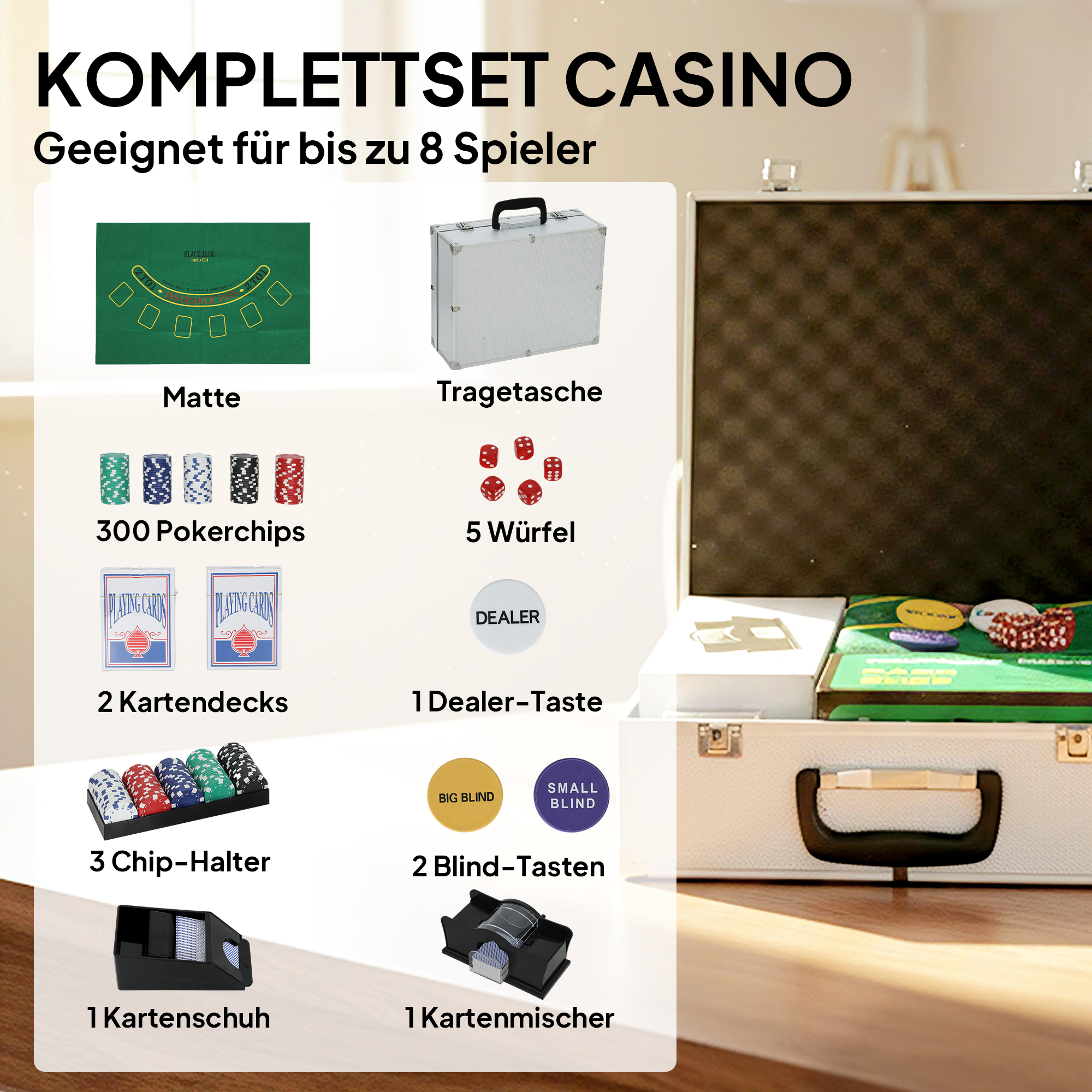 Pokerio rinkinys 300 vnt. 3