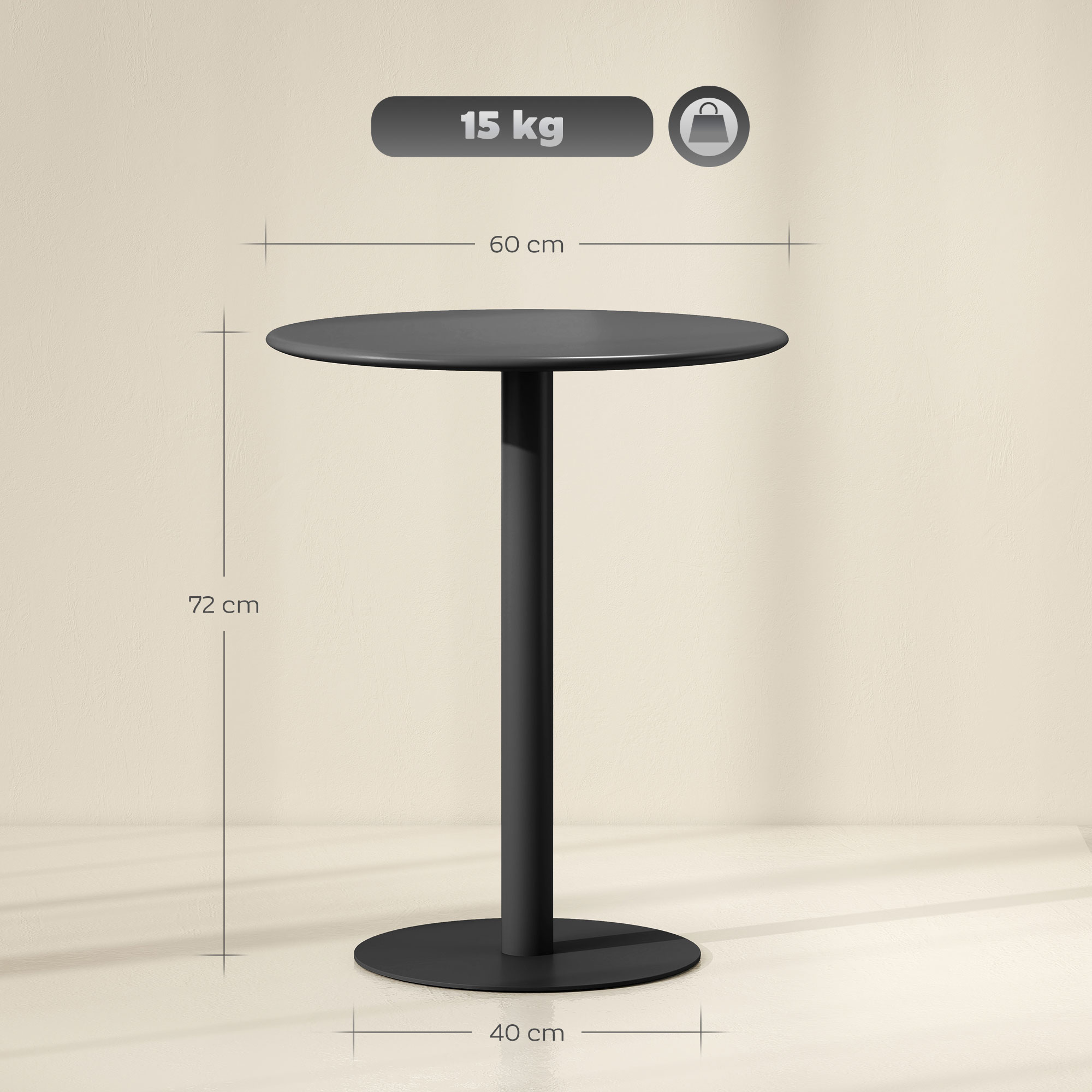 Valgomasis stalas Ø60 × 72 cm 2