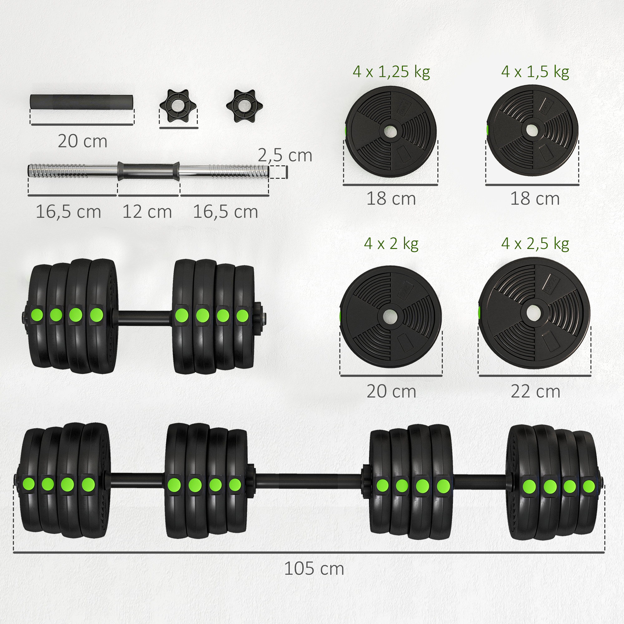 Hanteliai 30 kg 2