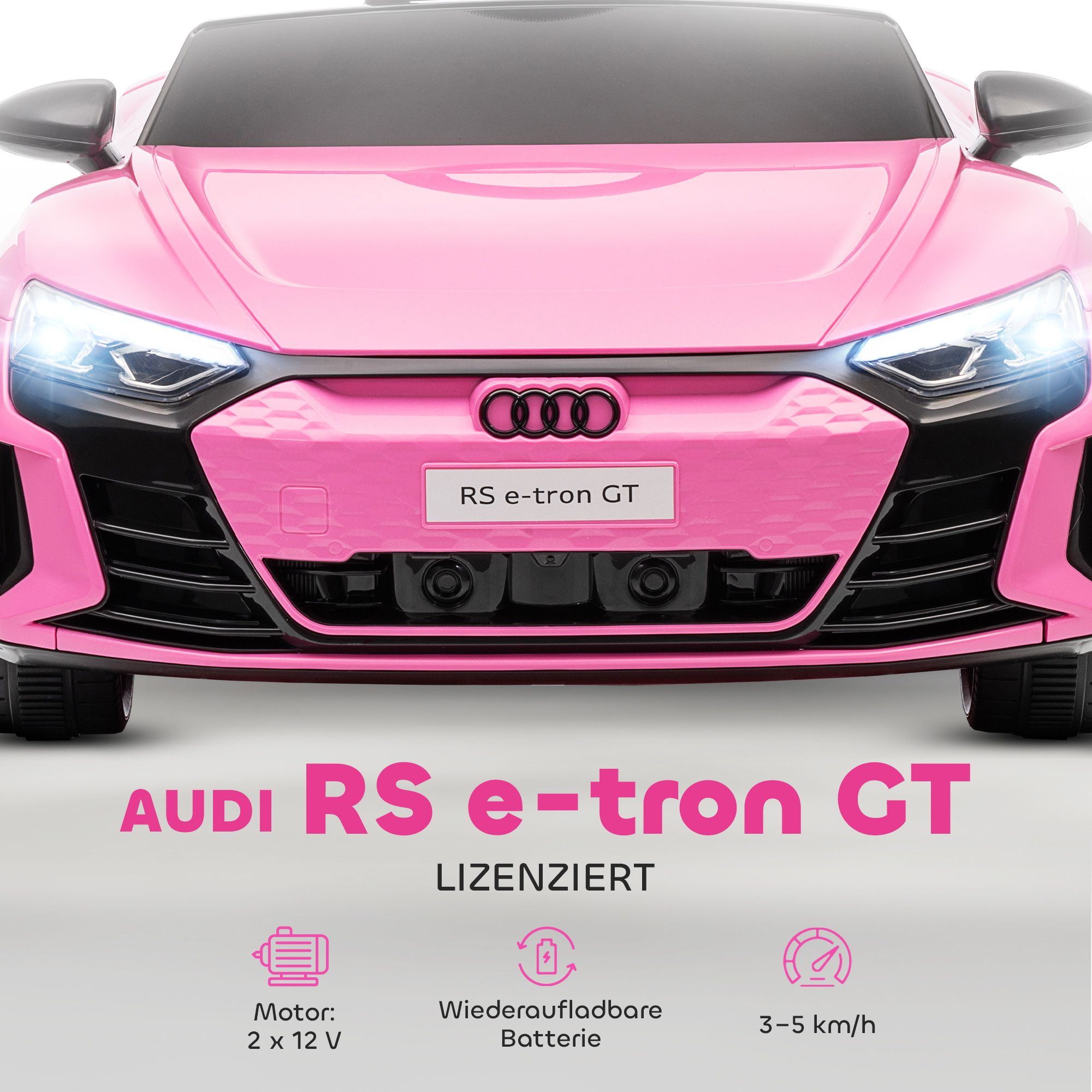 Vaikiškas elektrinis automobilis rožinis 3