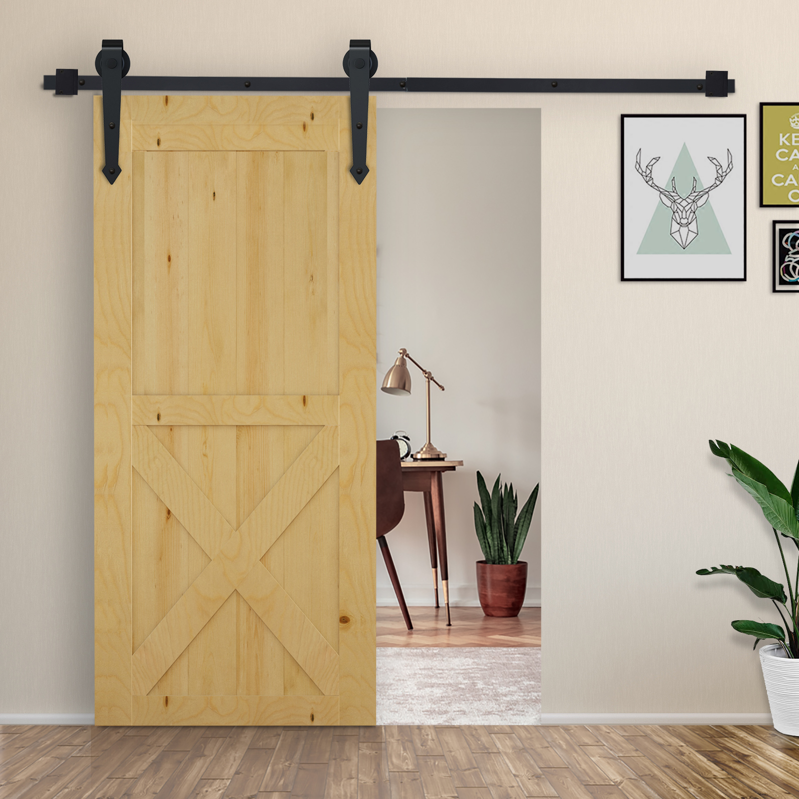 Stumdomų durų komplektas 200 cm