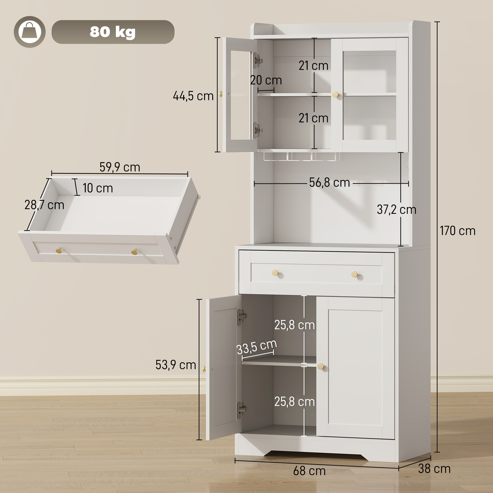 Virtuves skapis 170 cm 2