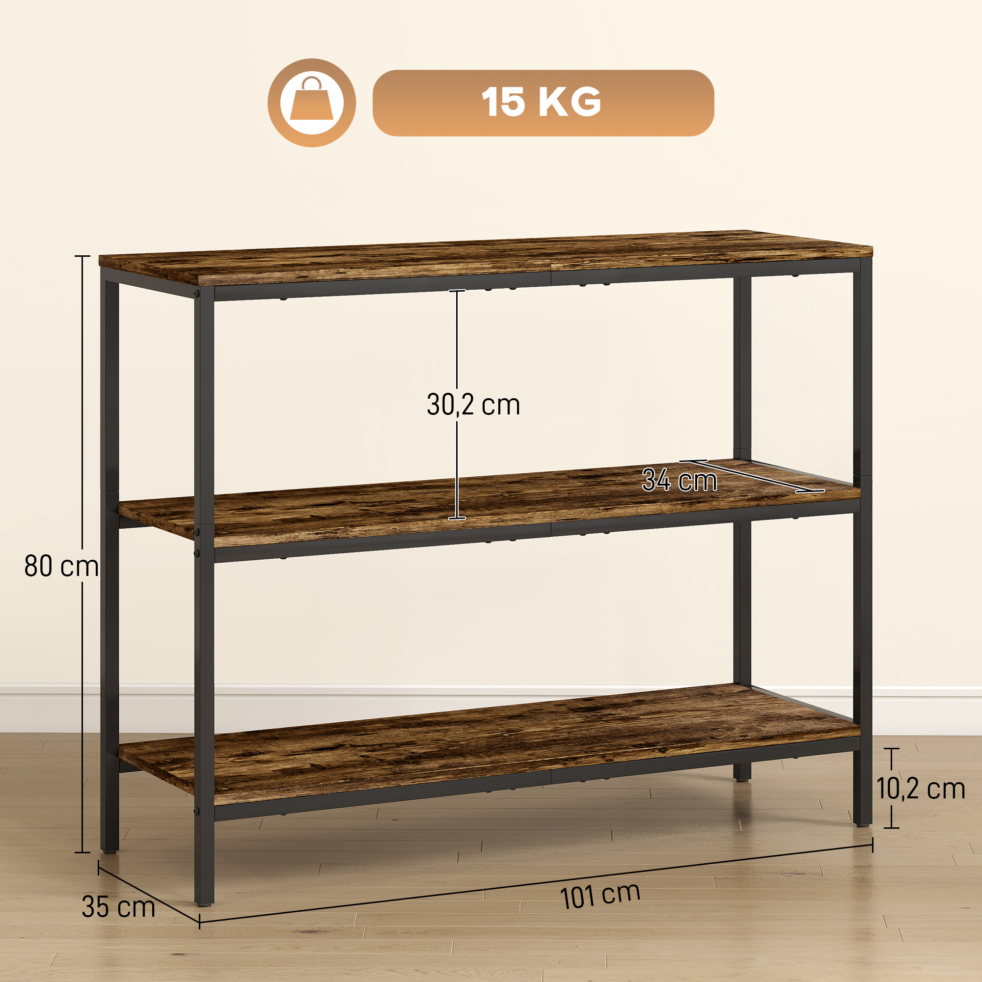 Konsolinis stalas 101 × 35 × 80 cm 2