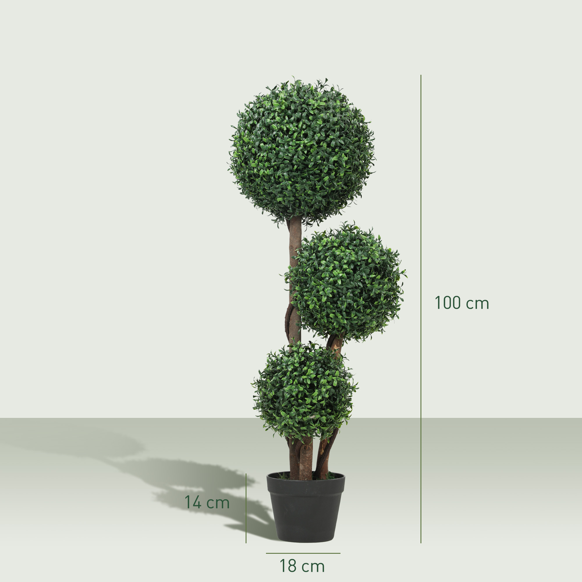 Dirbtinis buksmedis 100 cm 2