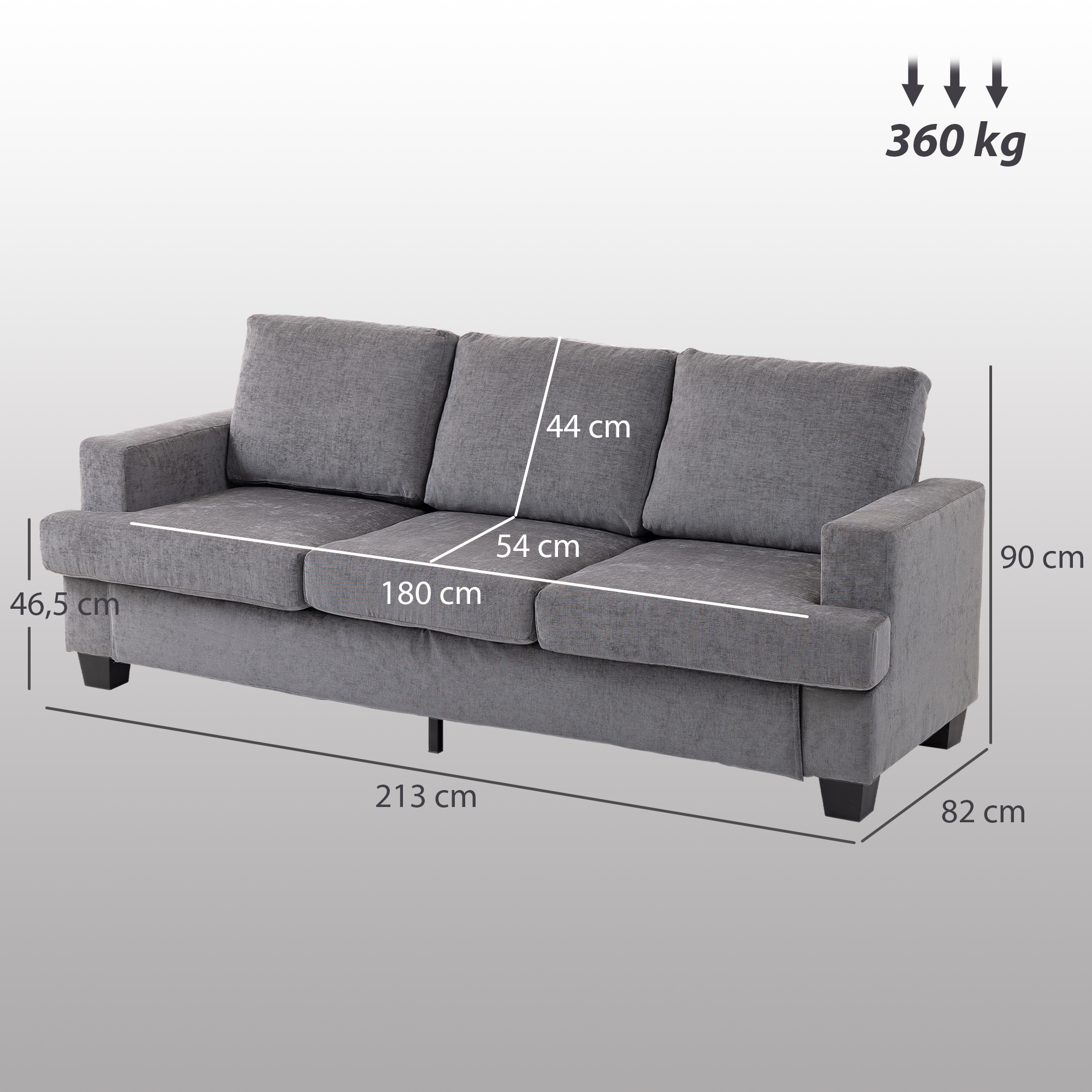 3 vietų sofa 213 × 82 × 90 cm 2