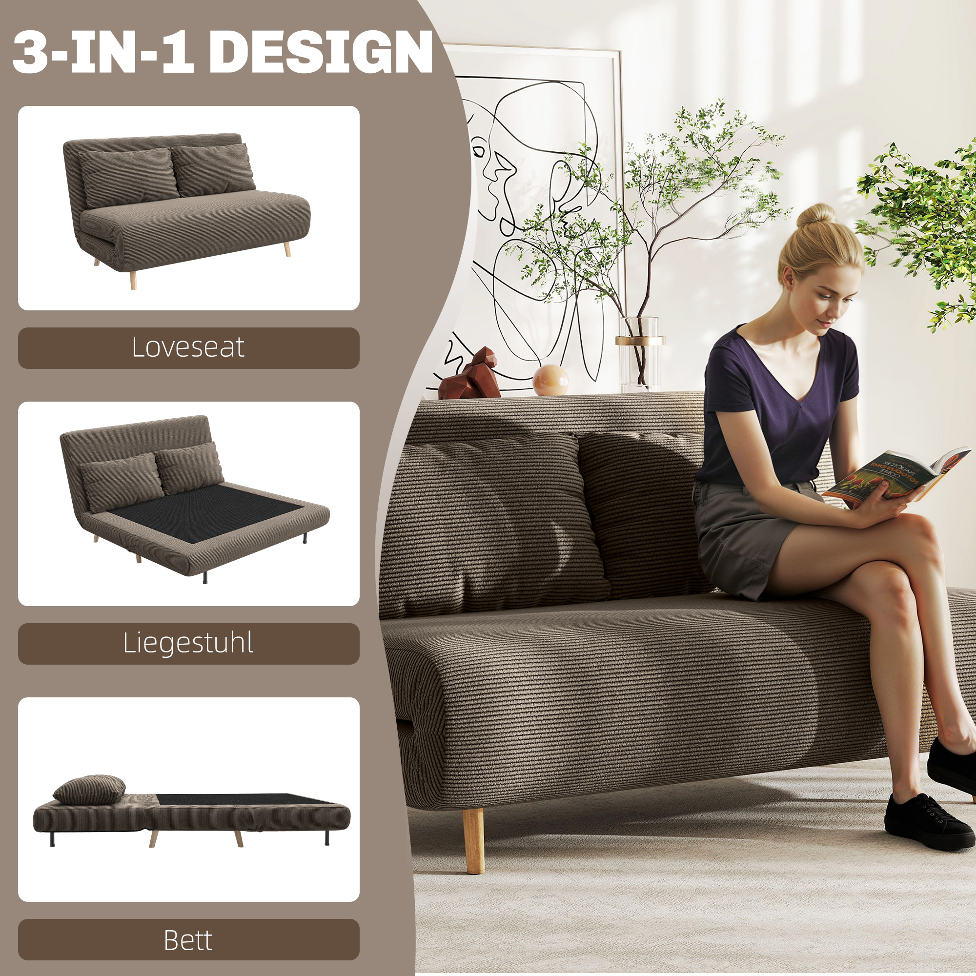 Sofa-lova 141 × 90 × 81 cm 3