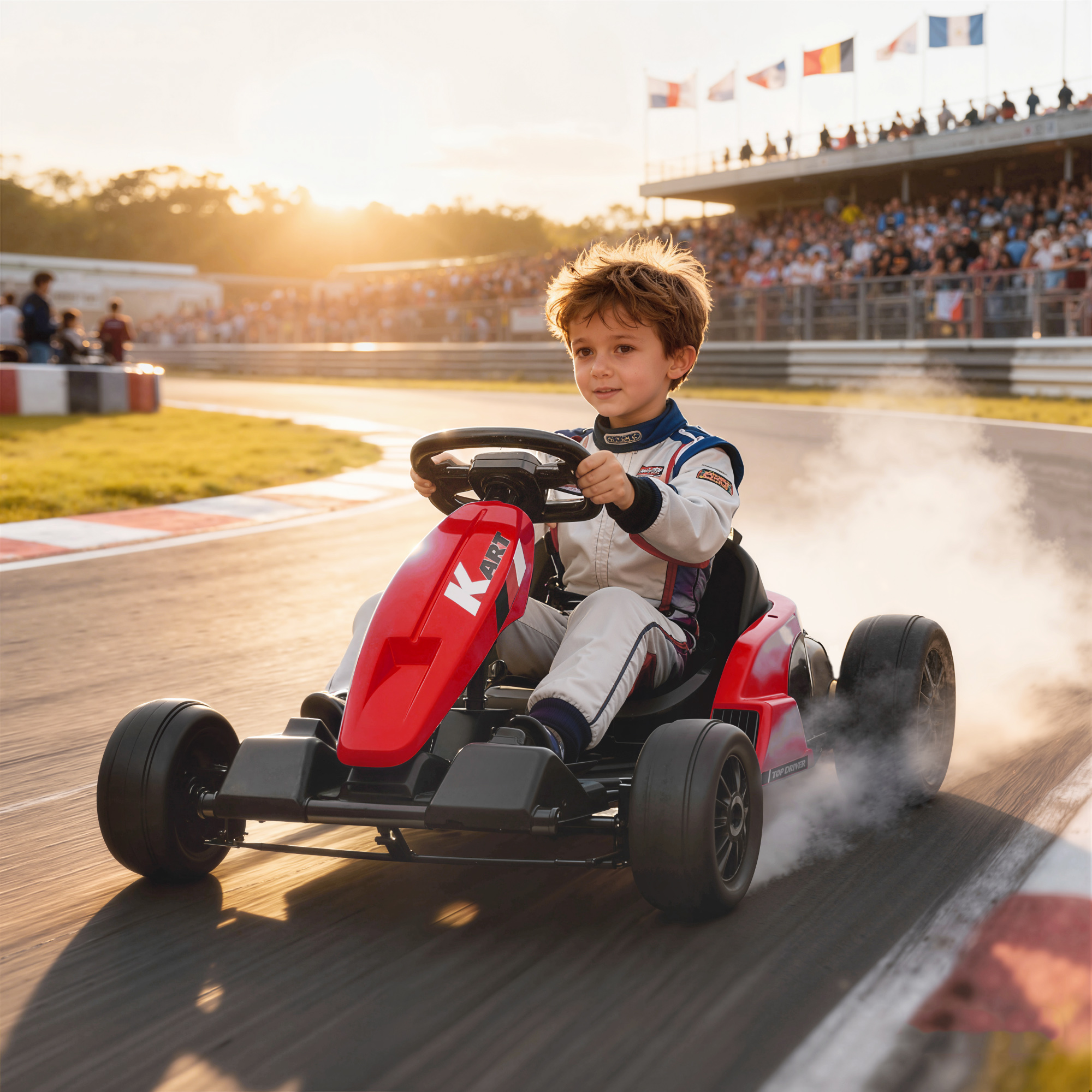 Elektriskais go-karts sarkans