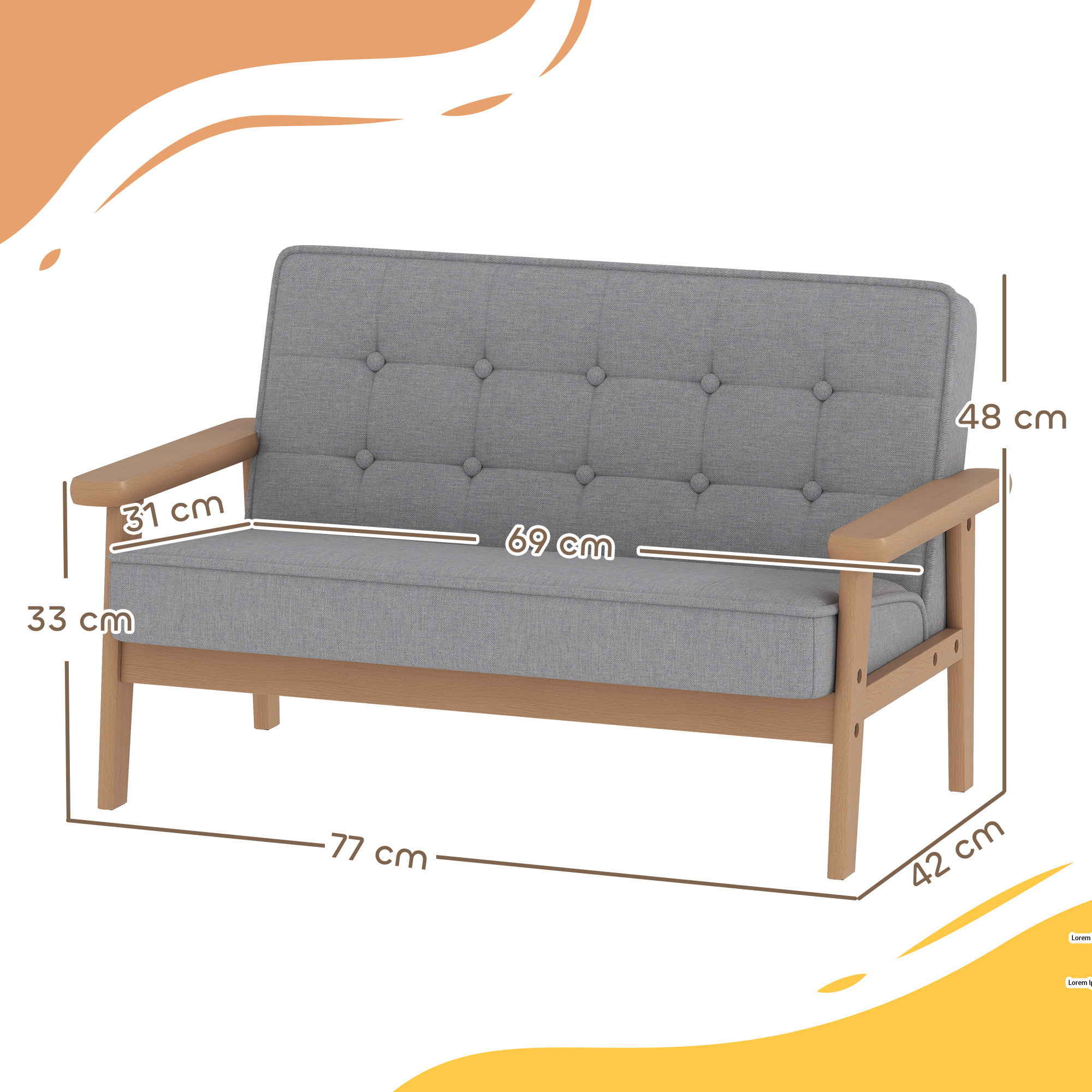 Vaikiška sofa 77 × 42 × 48 cm 2