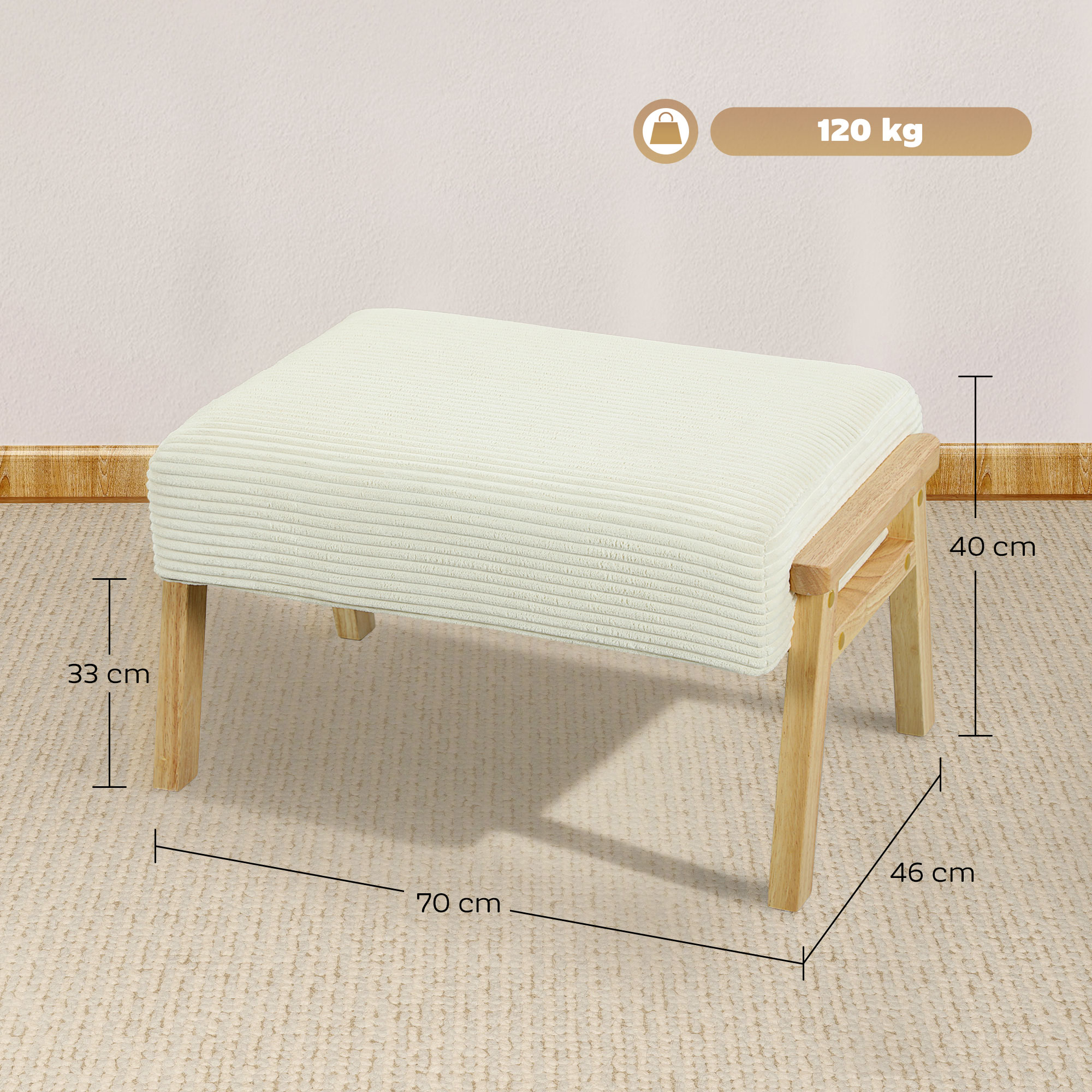 Taburetė 70 x 46 x 40 cm 2